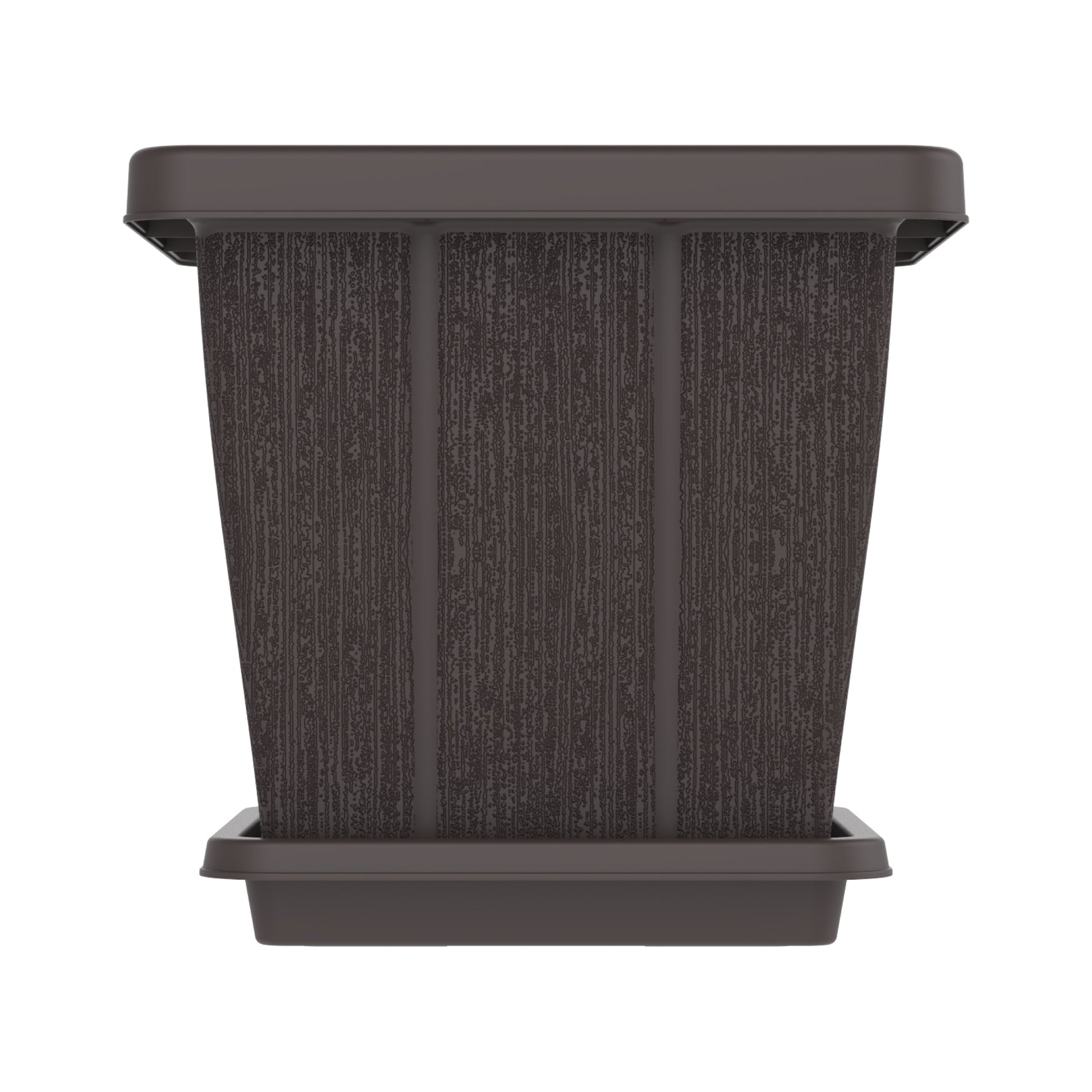 45L Cedargrain Square Planter with Tray - Cosmoplast Qatar