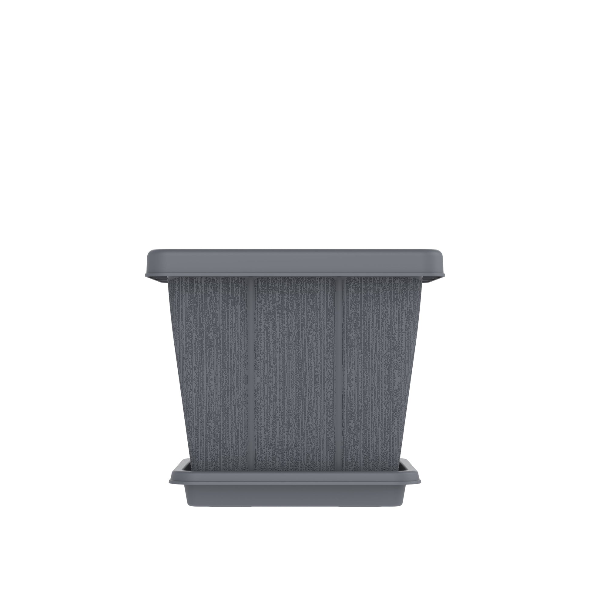 10L Cedargrain Square Planter with Tray - Cosmoplast Qatar