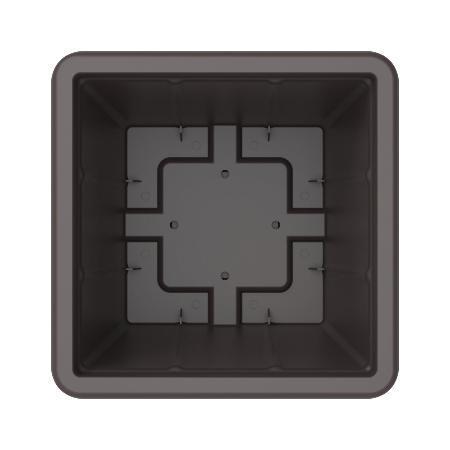 45L Cedargrain Square Planter with Tray - Cosmoplast Qatar