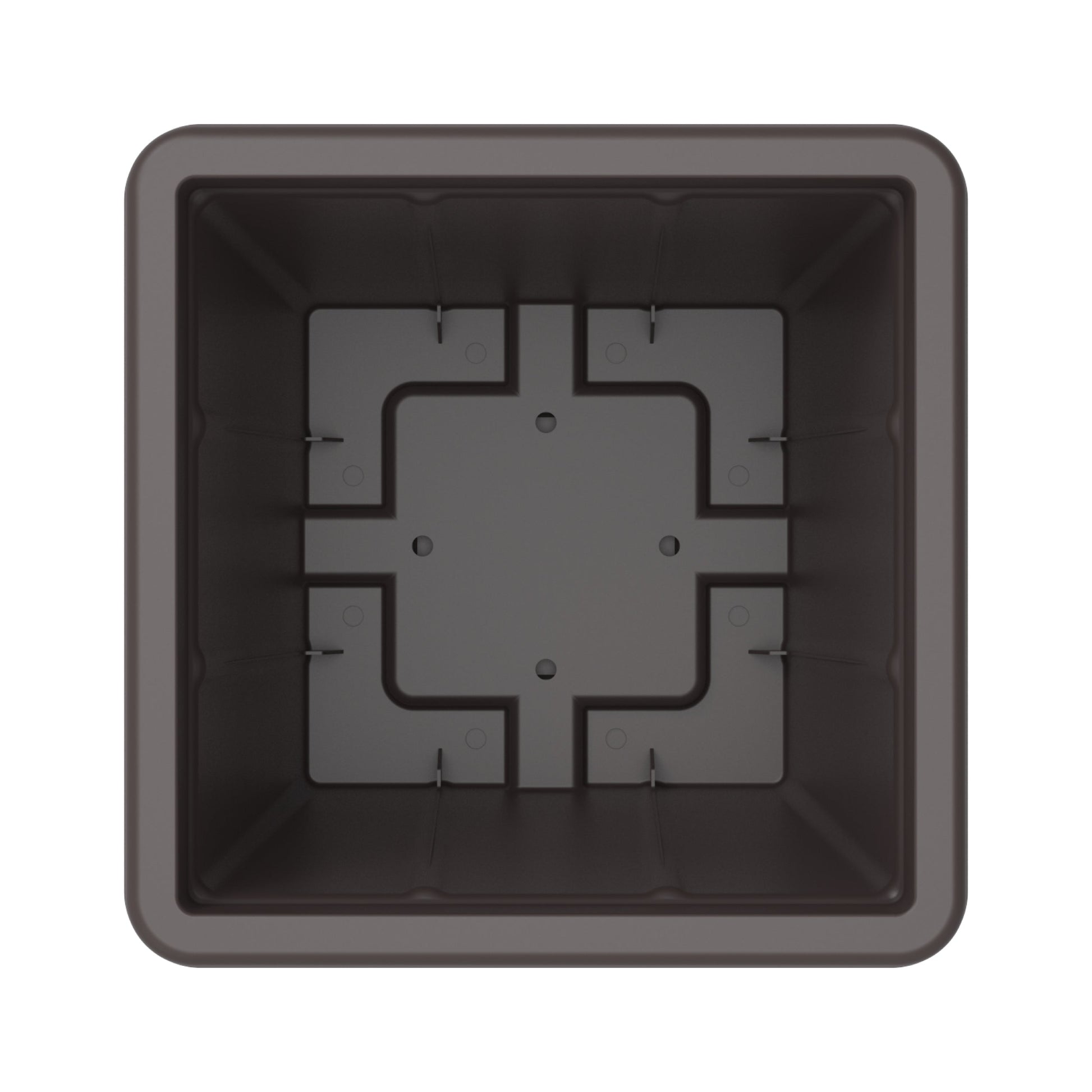 45L Cedargrain Square Planter with Tray - Cosmoplast Qatar