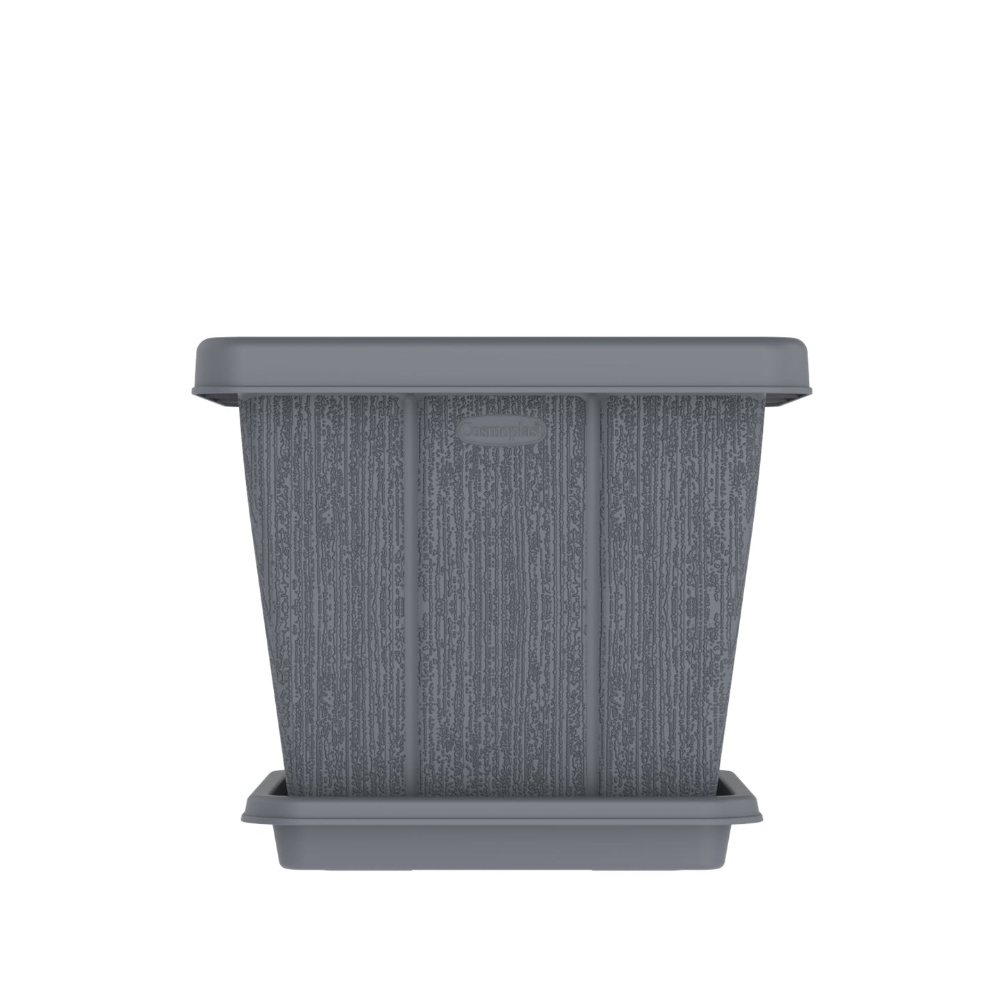 20L Cedargrain Square Planter with Tray - Cosmoplast Qatar