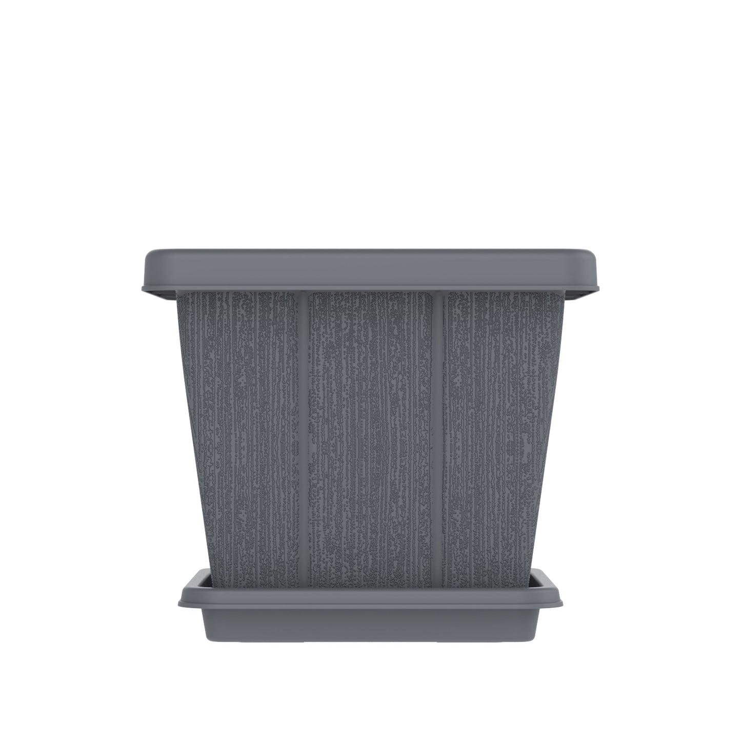 20L Cedargrain Square Planter with Tray - Cosmoplast Qatar