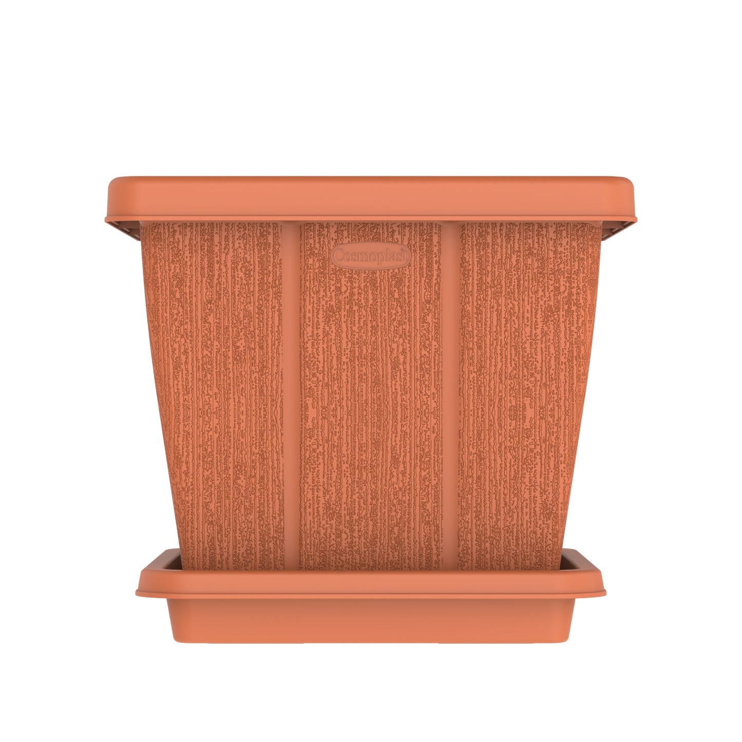 30L Cedargrain Square Planter with Tray - Cosmoplast Qatar
