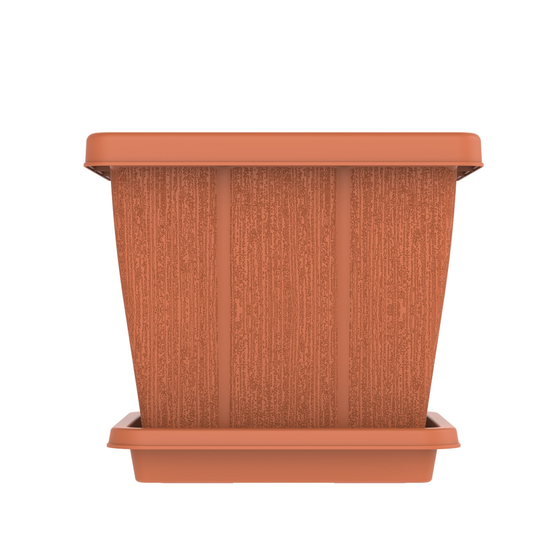 30L Cedargrain Square Planter with Tray - Cosmoplast Qatar