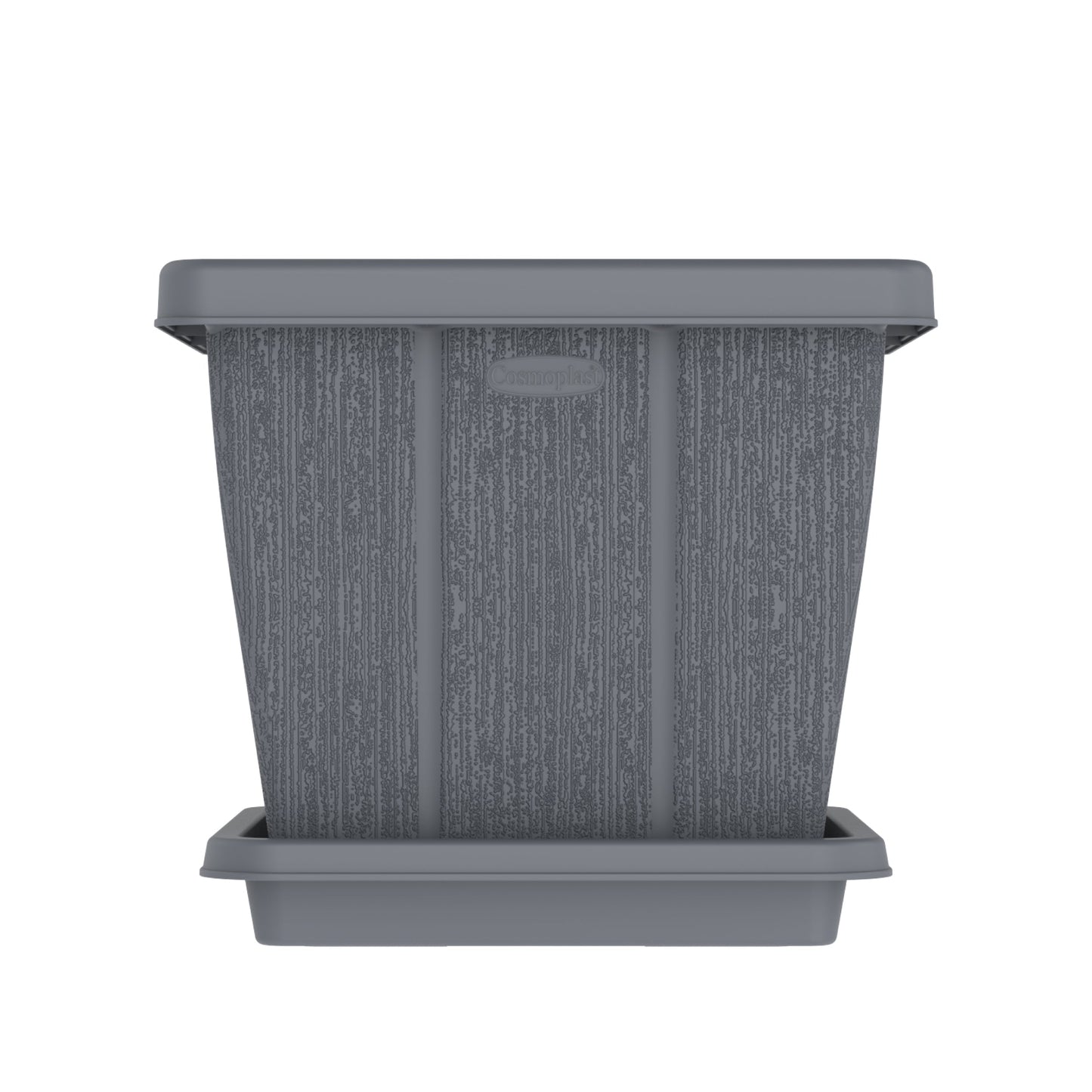 30L Cedargrain Square Planter with Tray - Cosmoplast Qatar