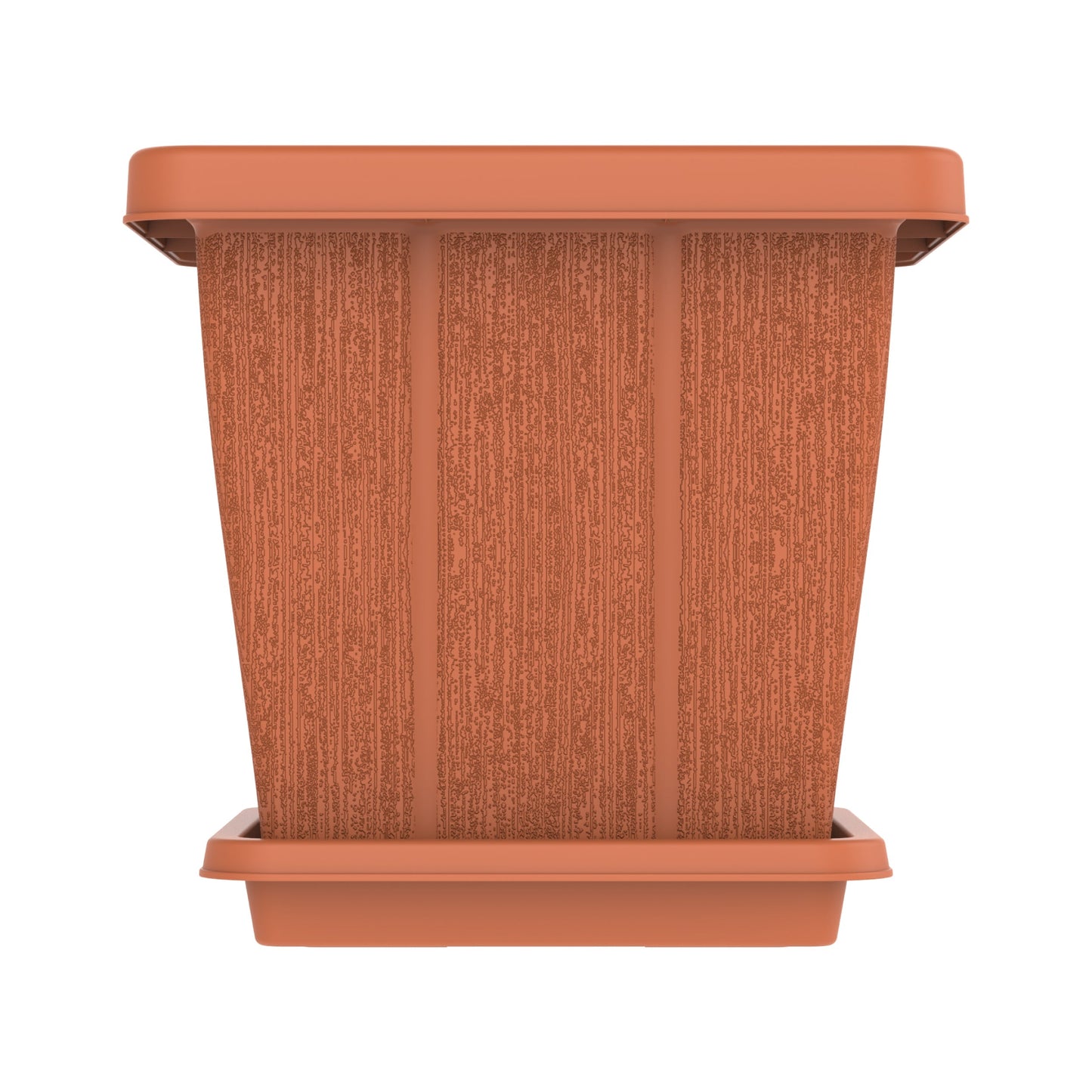 45L Cedargrain Square Planter with Tray - Cosmoplast Qatar