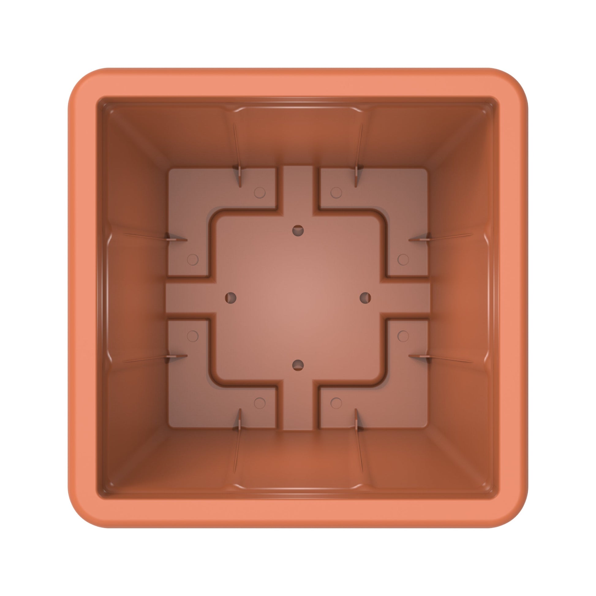 45L Cedargrain Square Planter with Tray - Cosmoplast Qatar