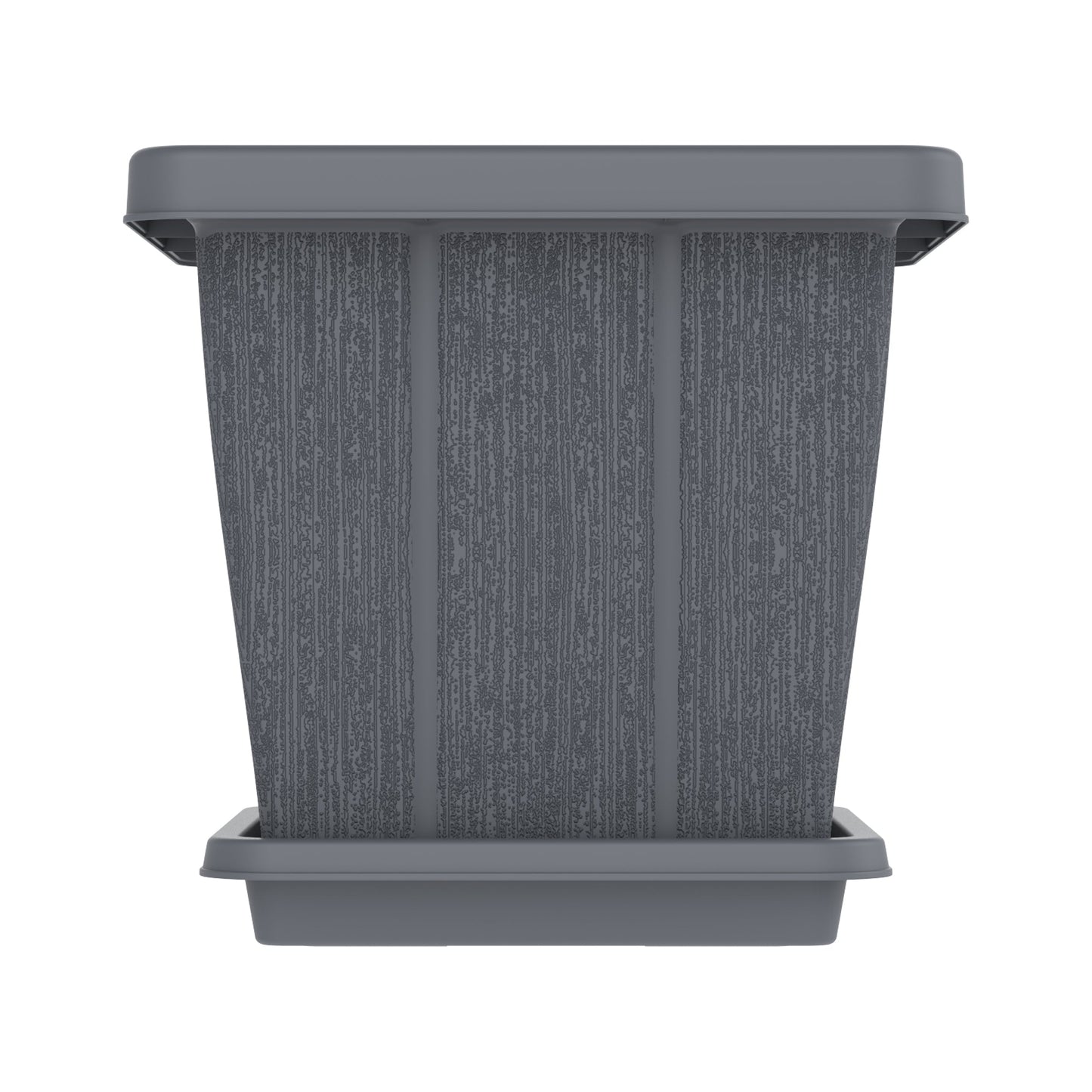 45L Cedargrain Square Planter with Tray - Cosmoplast Qatar