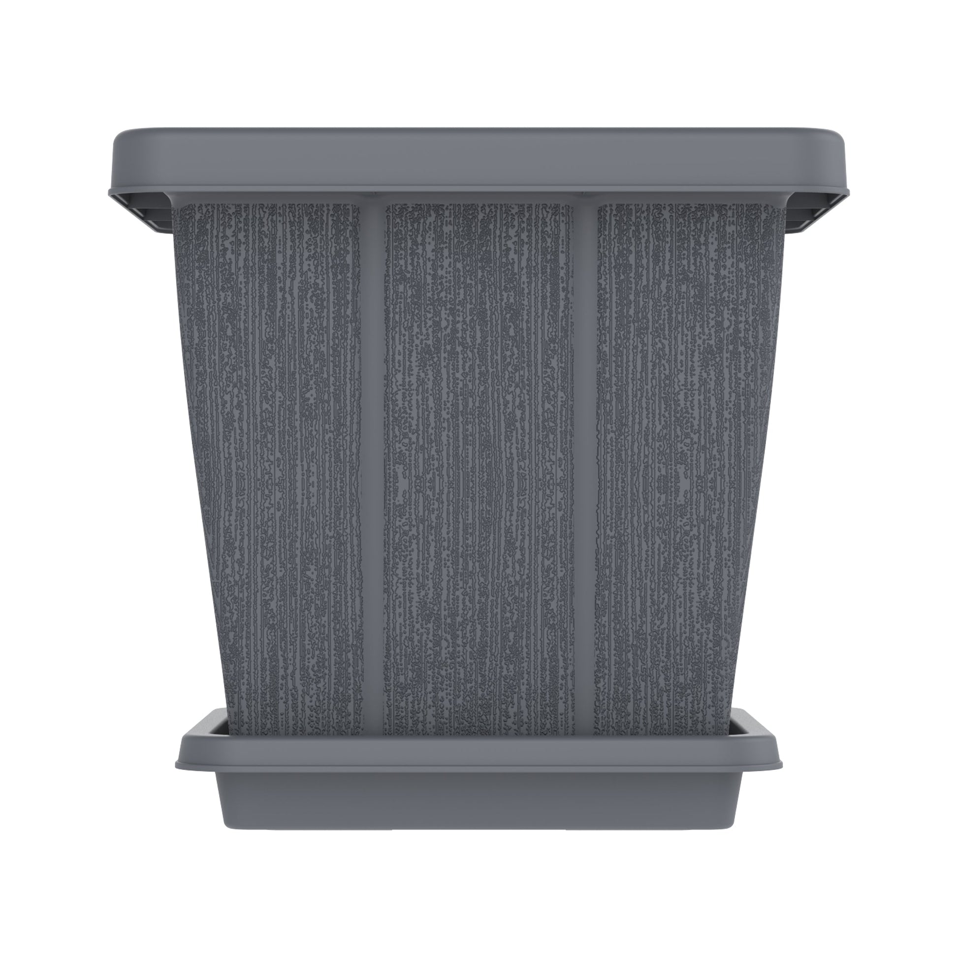 45L Cedargrain Square Planter with Tray - Cosmoplast Qatar