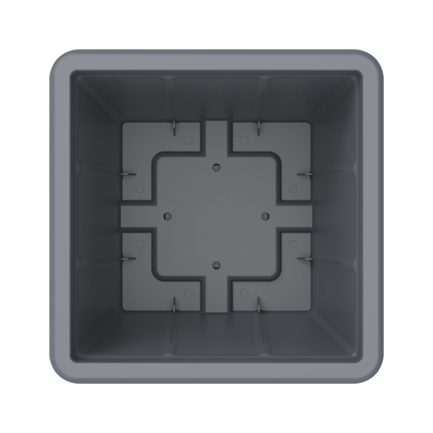 45L Cedargrain Square Planter with Tray - Cosmoplast Qatar