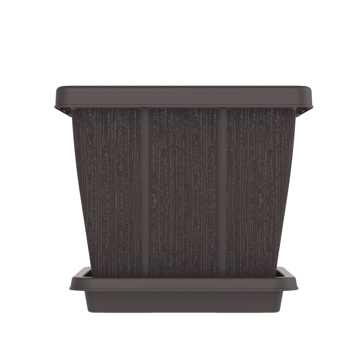 30L Cedargrain Square Planter with Tray - Cosmoplast Qatar