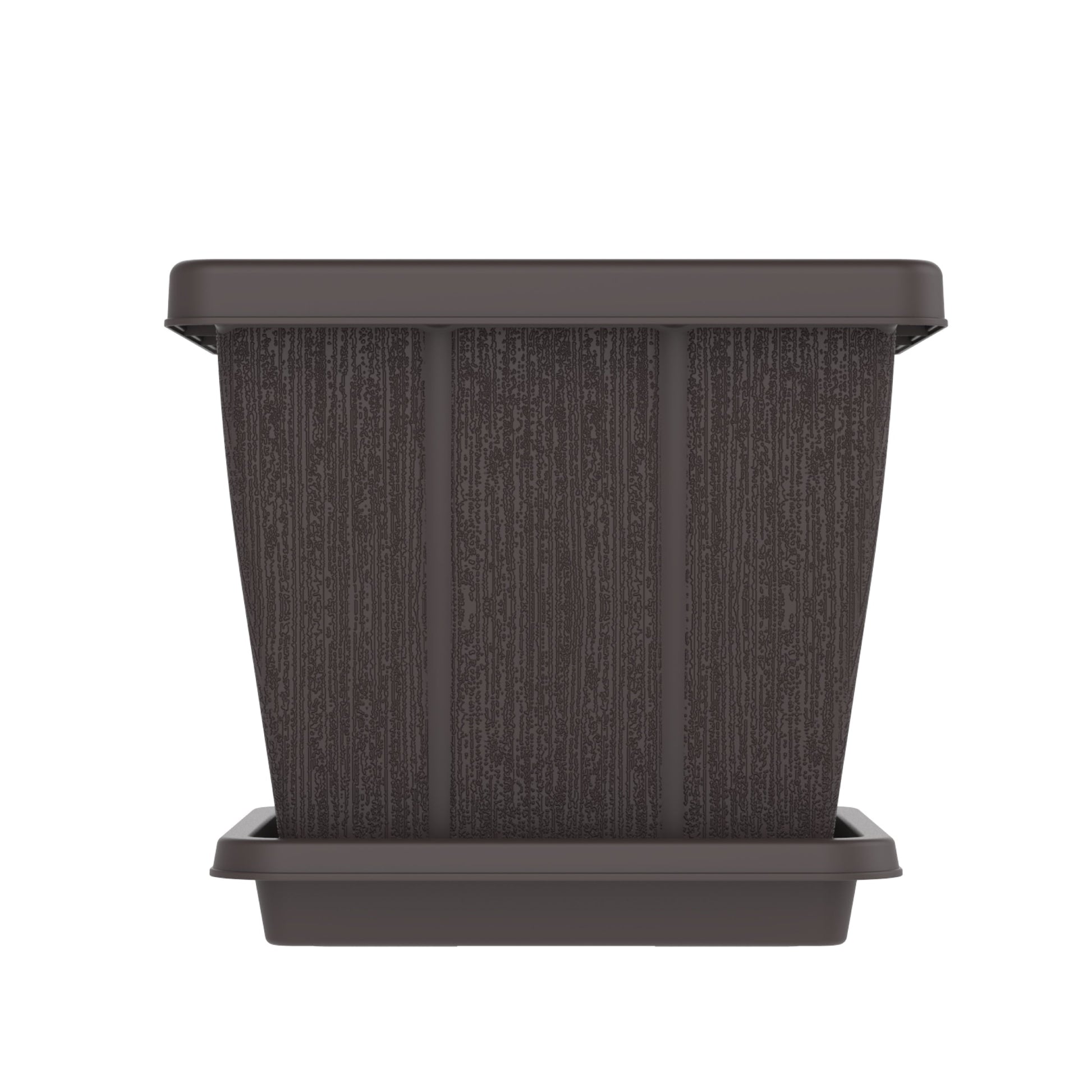 30L Cedargrain Square Planter with Tray - Cosmoplast Qatar