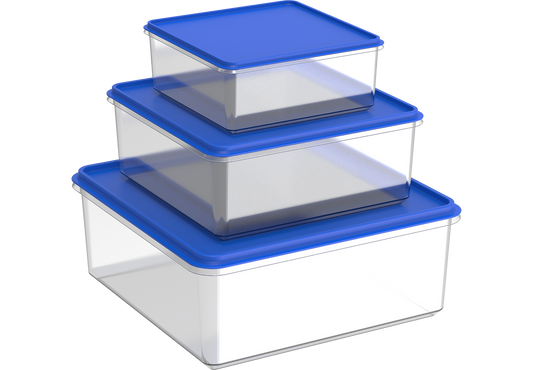EZY Food Storage Containers Pack of 3 - Cosmoplast Qatar