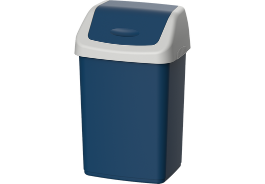 46L Flip-top Waste Bin with Swing Lid - Cosmoplast Qatar