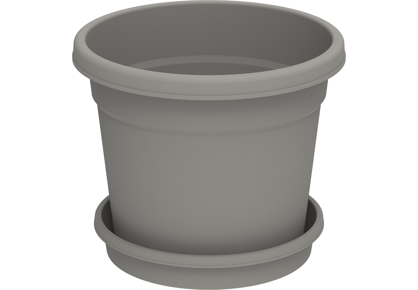 10" Round Flowerpot with Tray - Cosmoplast Qatar
