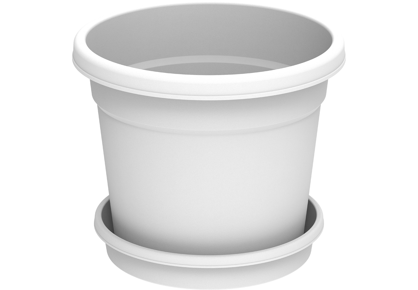 10" Round Flowerpot with Tray - Cosmoplast Qatar