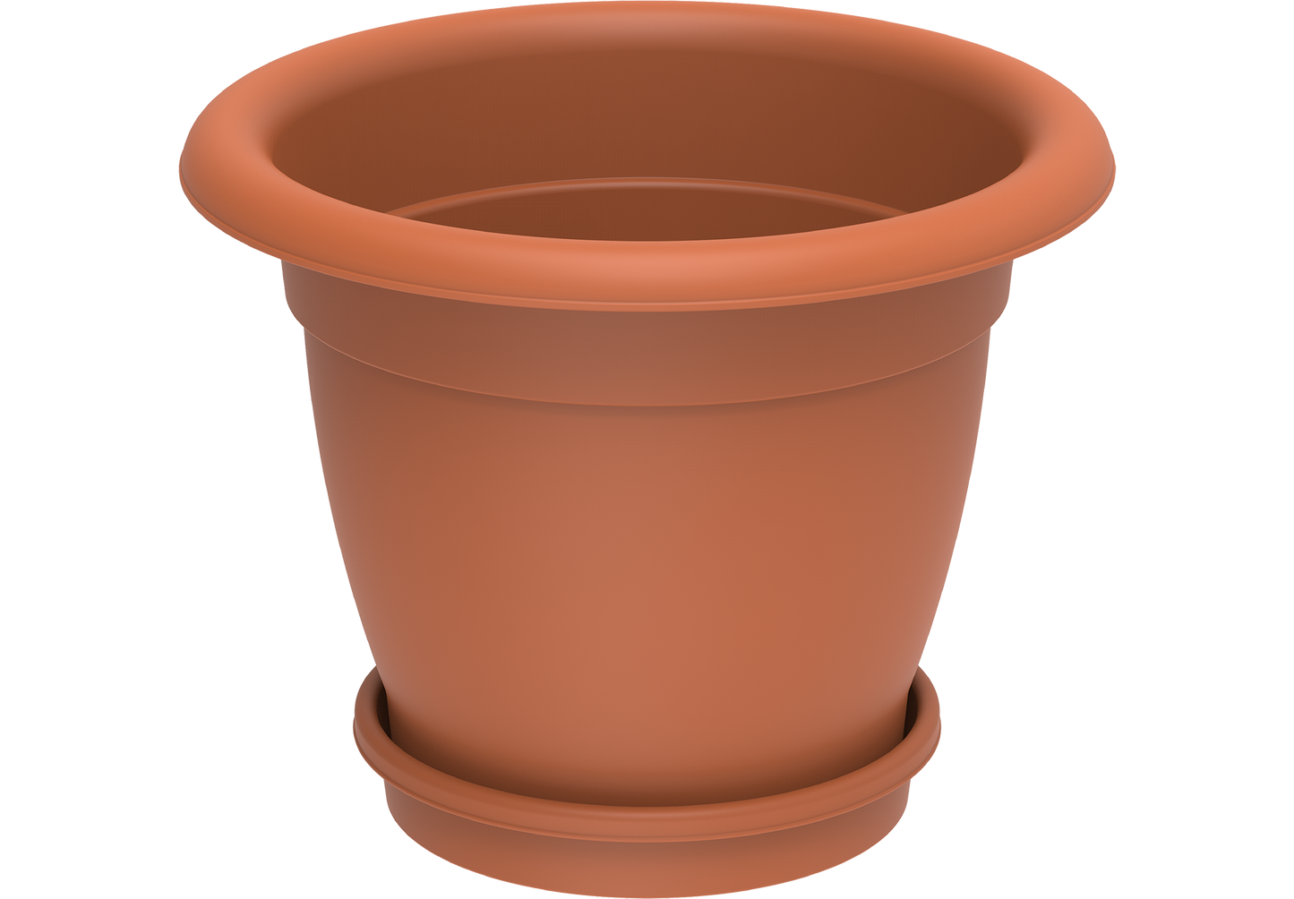 20" Round Flowerpot with Tray - Cosmoplast Qatar