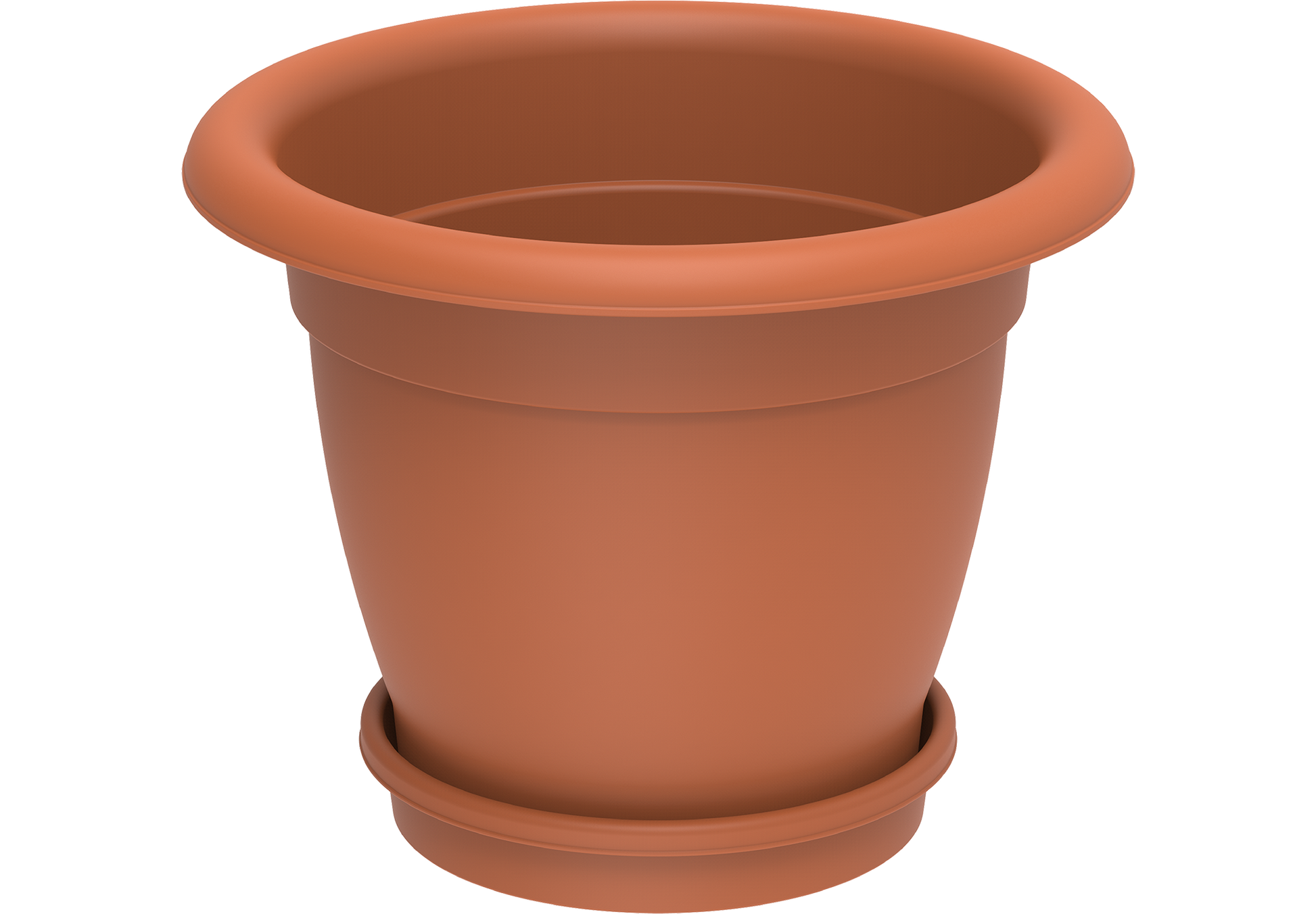 20" Round Flowerpot with Tray - Cosmoplast Qatar