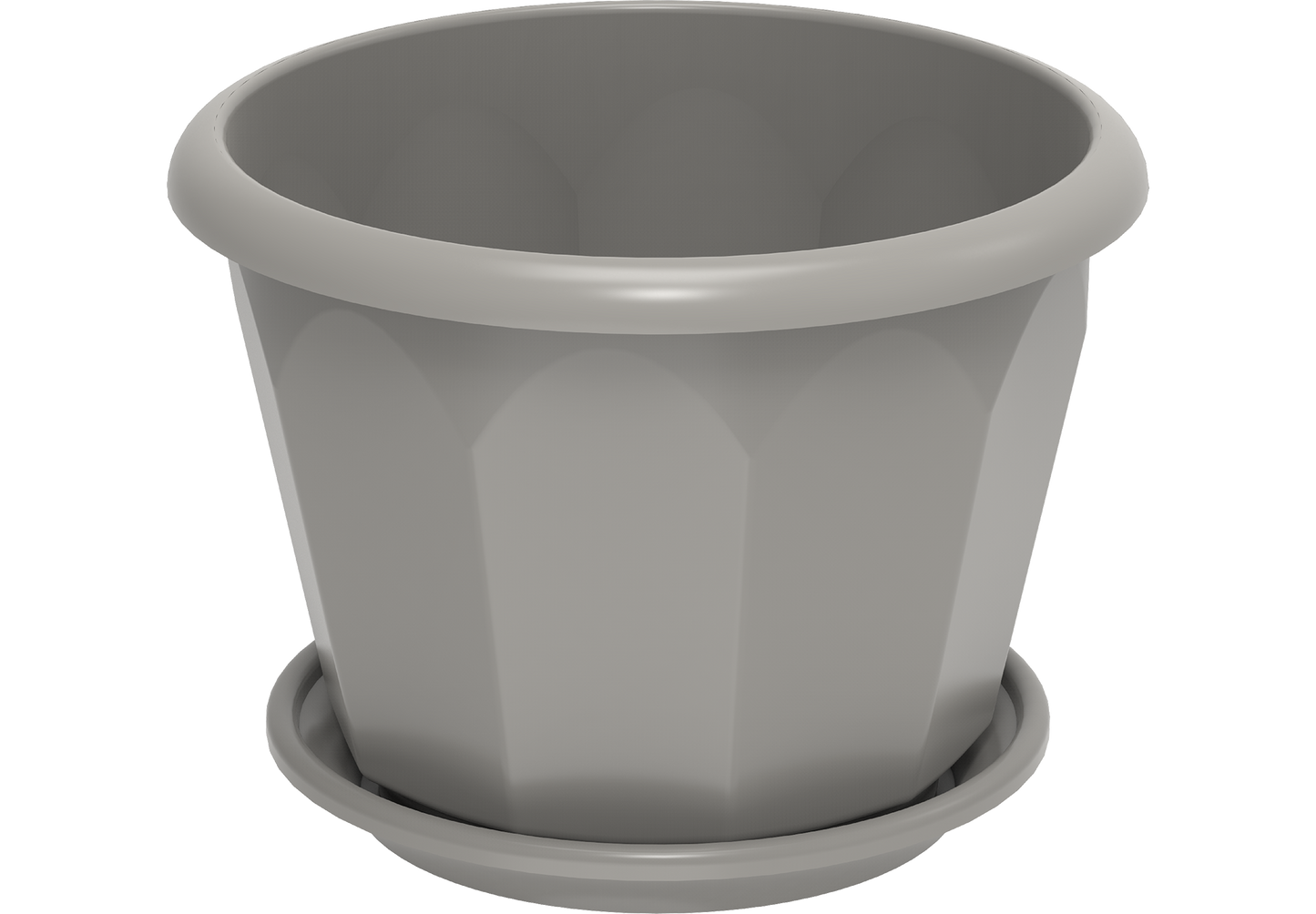10" Hexagonal Flowerpot with Tray - Cosmoplast Qatar