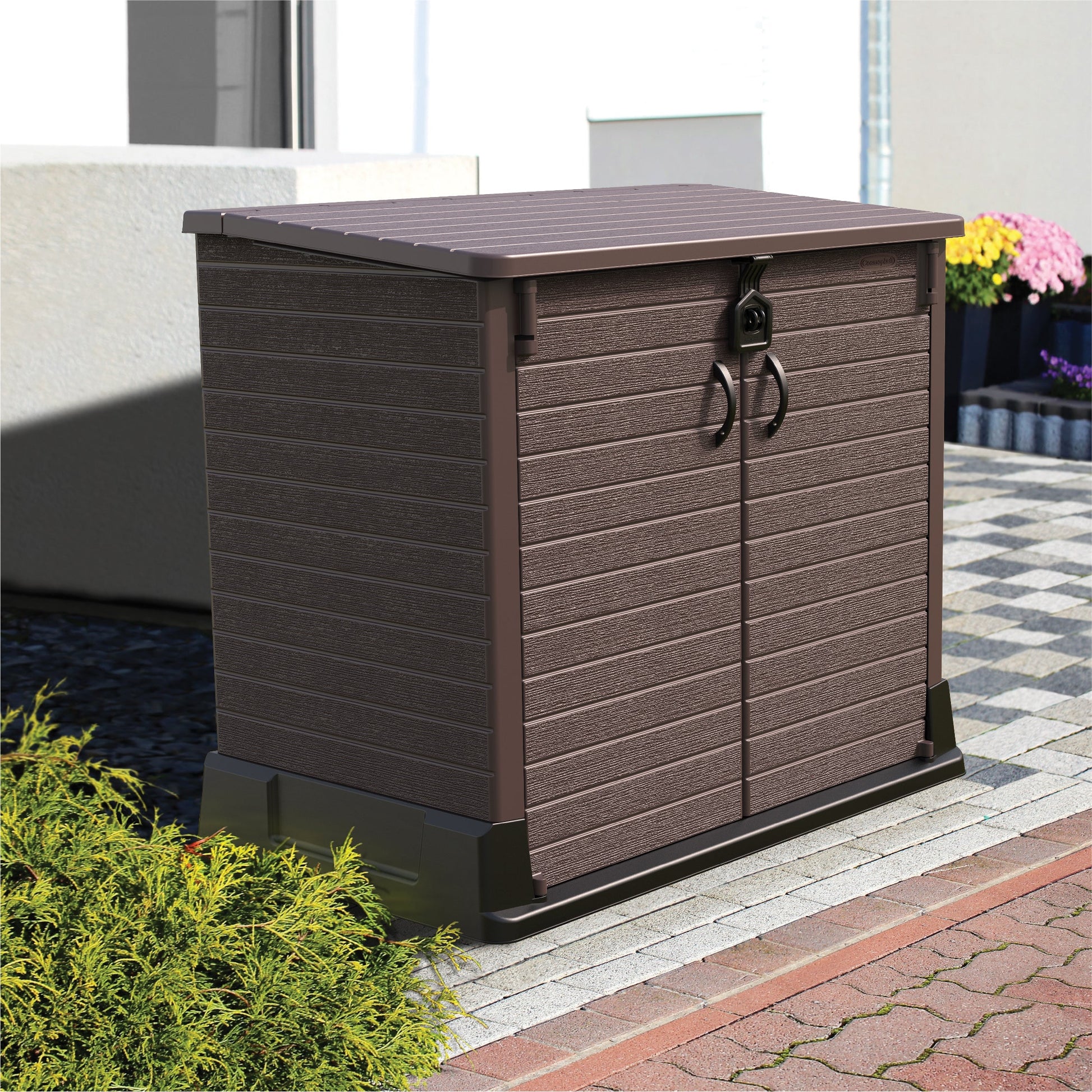 Cedargrain 850L Small Storage Shed - Cosmoplast Qatar