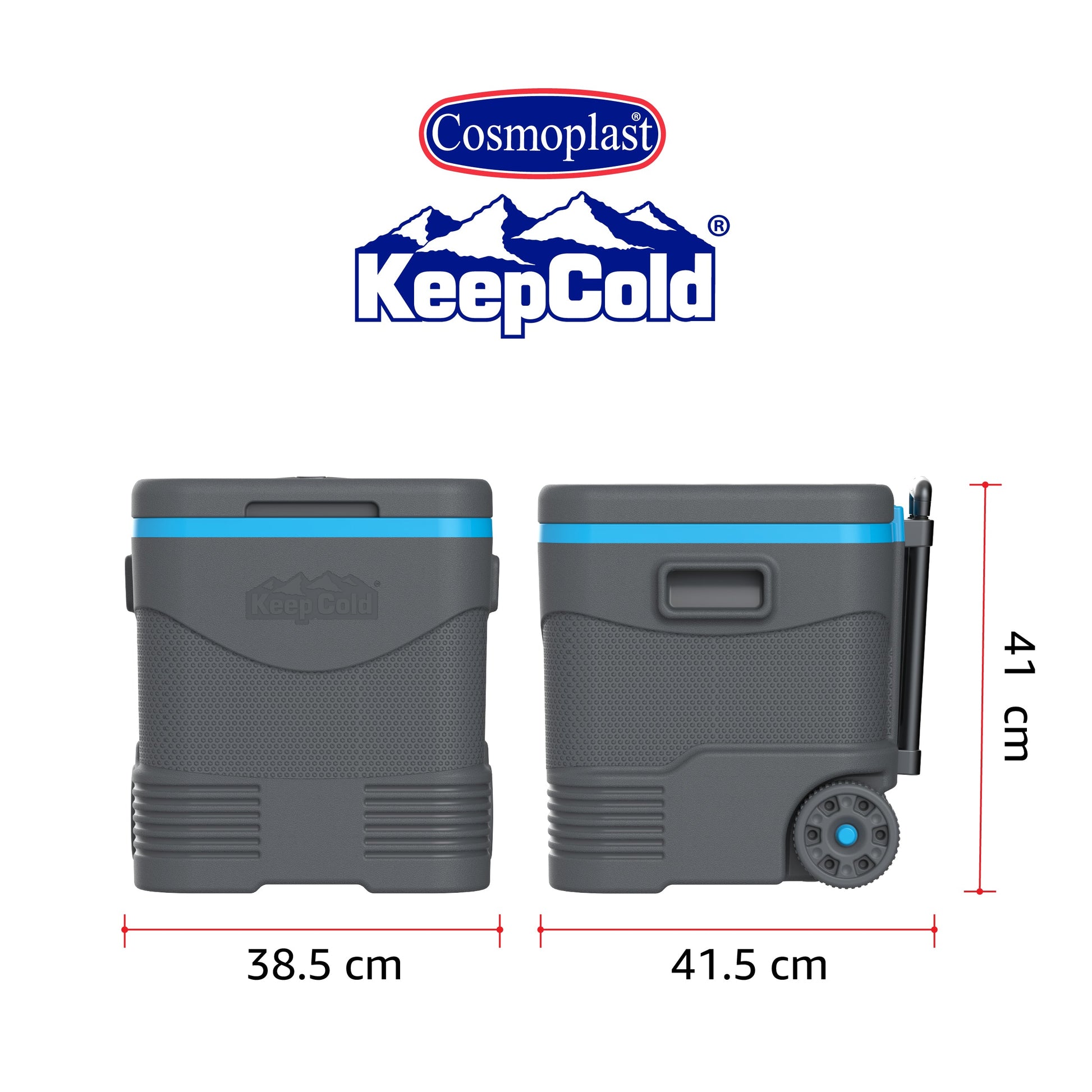 30L KeepCold Picnic Trolley Icebox with Umbrella Holder - Cosmoplast Qatar
