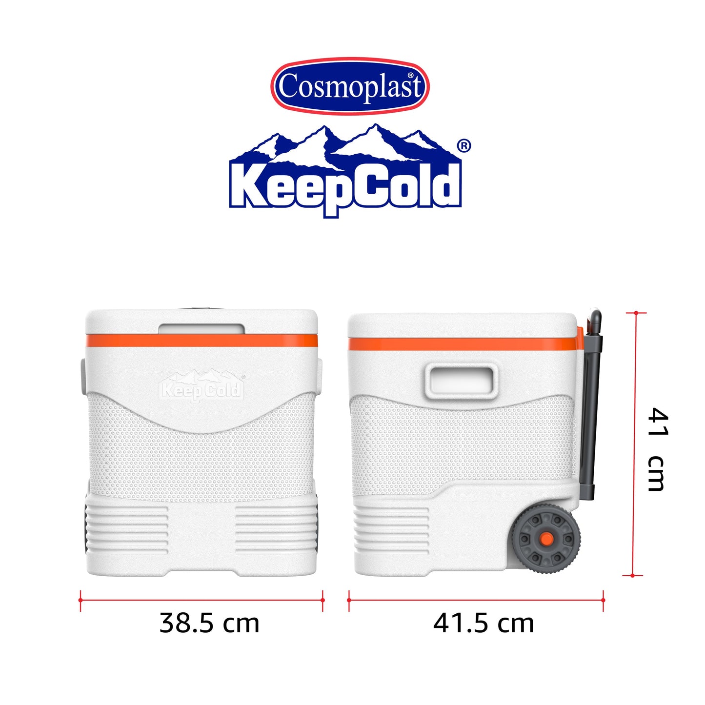 30L KeepCold Picnic Trolley Icebox with Umbrella Holder - Cosmoplast Qatar