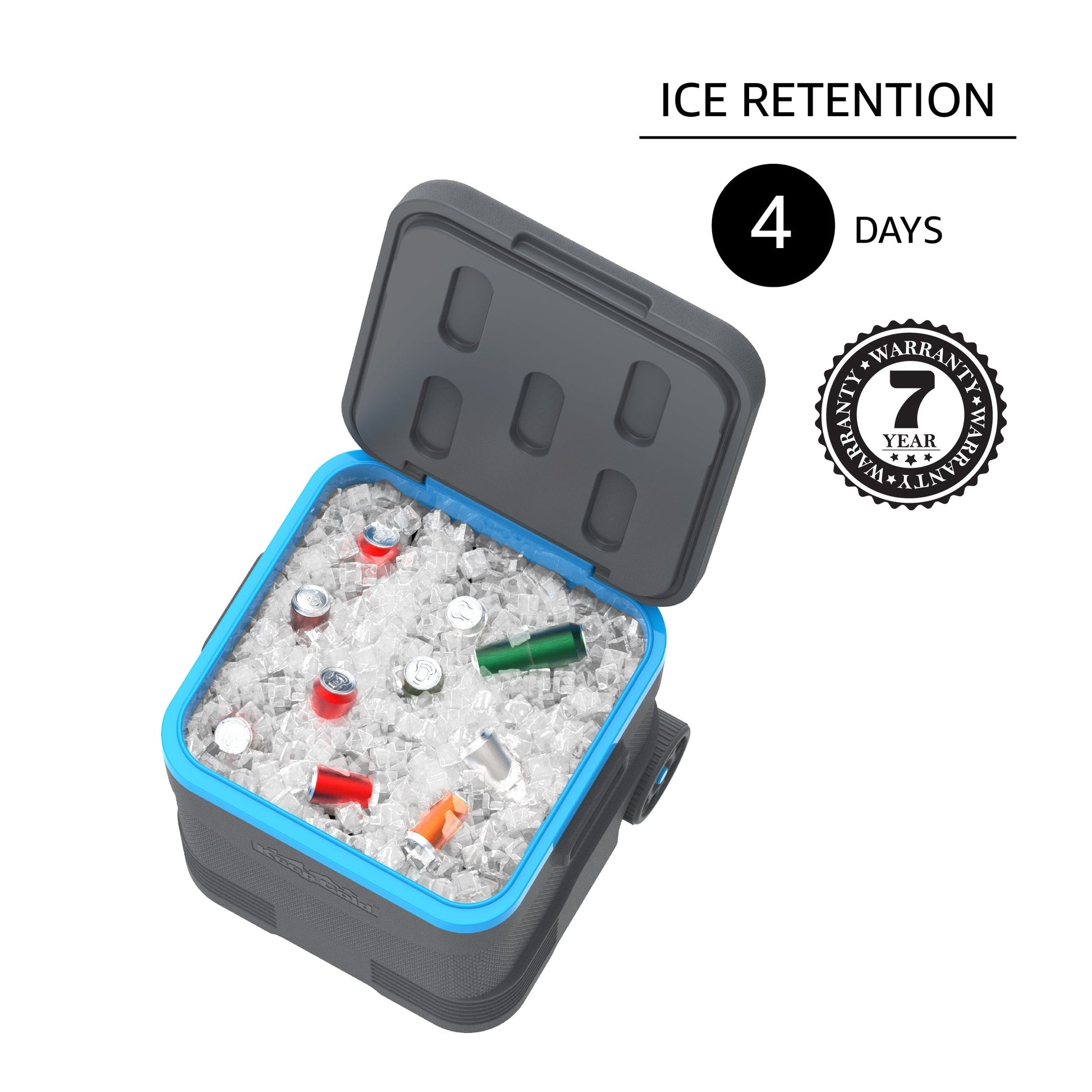45L KeepCold Picnic Trolley Icebox with Umbrella Holder - Cosmoplast Qatar