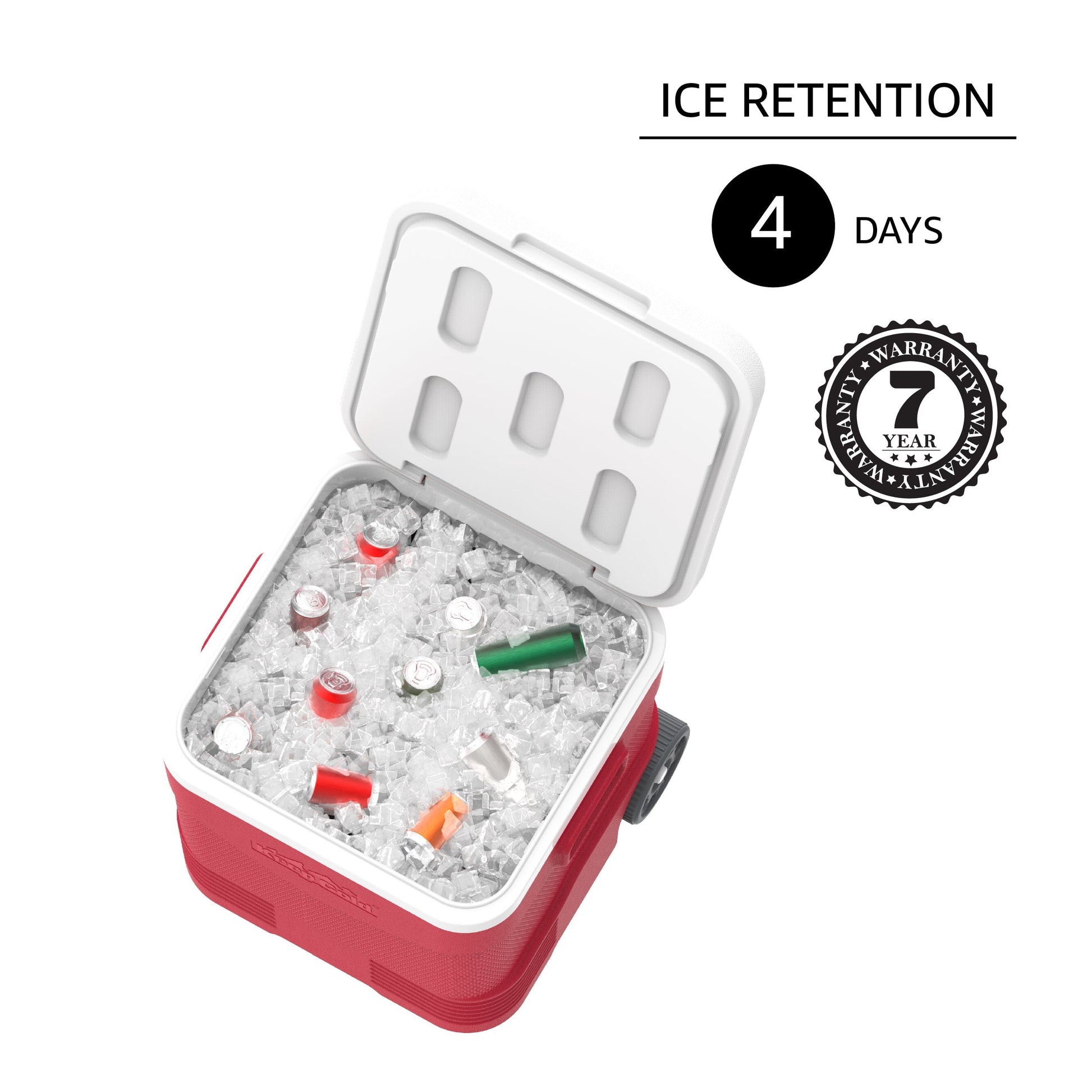 45L KeepCold Picnic Trolley Icebox with Umbrella Holder - Cosmoplast Qatar