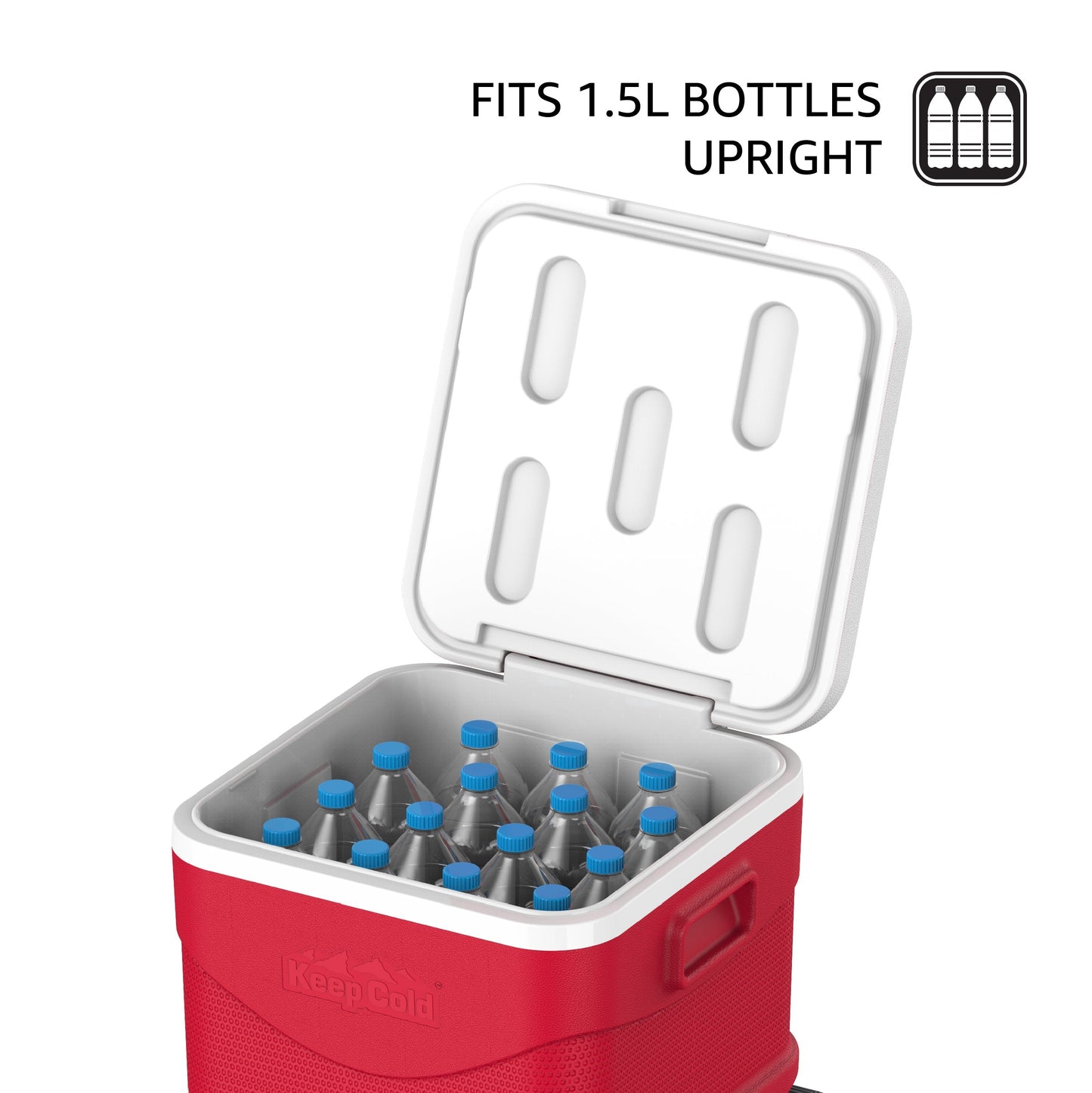 45L KeepCold Picnic Trolley Icebox with Umbrella Holder - Cosmoplast Qatar