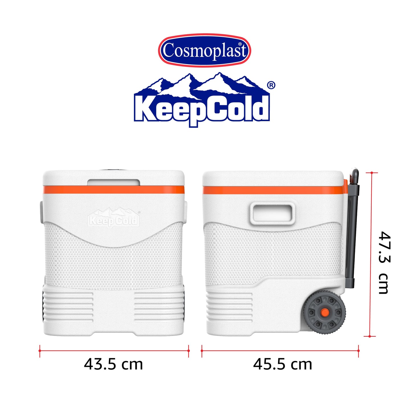 45L KeepCold Picnic Trolley Icebox with Umbrella Holder - Cosmoplast Qatar