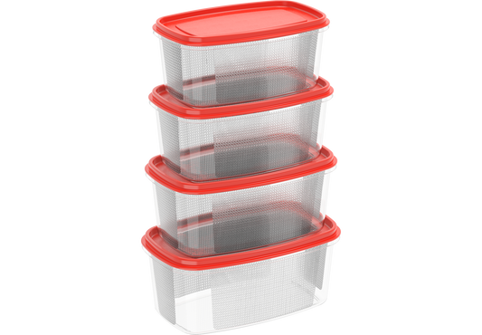 Oval Food Storage Containers Pack - Cosmoplast Qatar