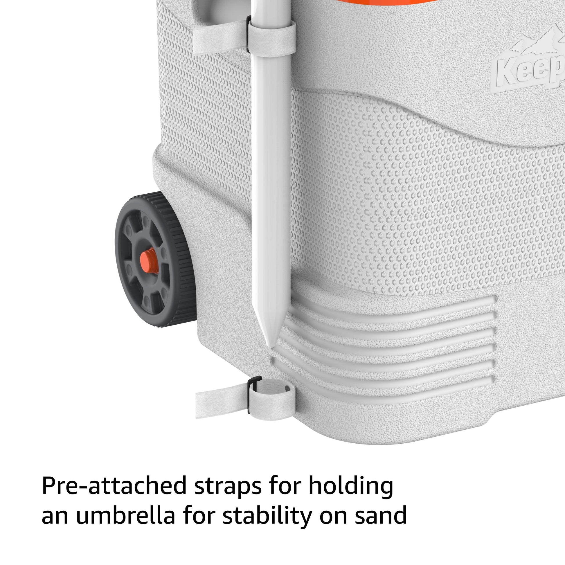 30L KeepCold Picnic Trolley Icebox with Umbrella Holder - Cosmoplast Qatar