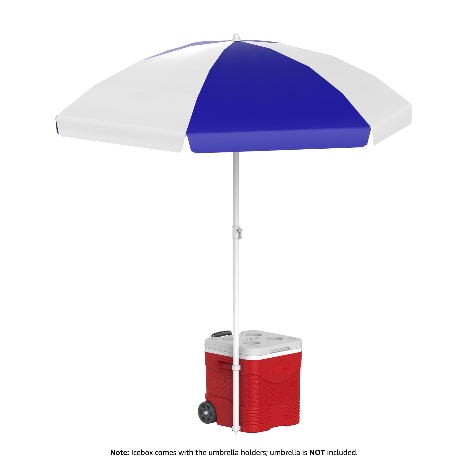 30L KeepCold Picnic Trolley Icebox with Umbrella Holder - Cosmoplast Qatar