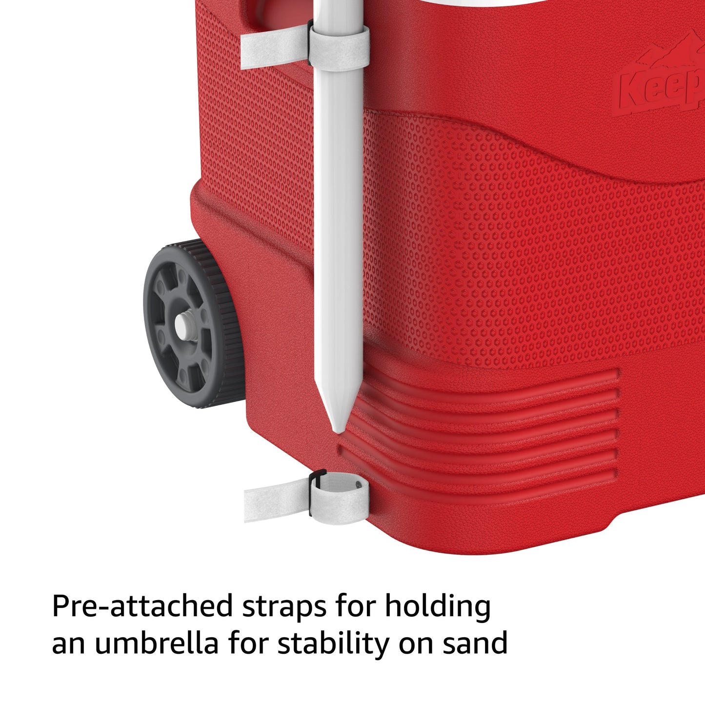 45L KeepCold Picnic Trolley Icebox with Umbrella Holder - Cosmoplast Qatar