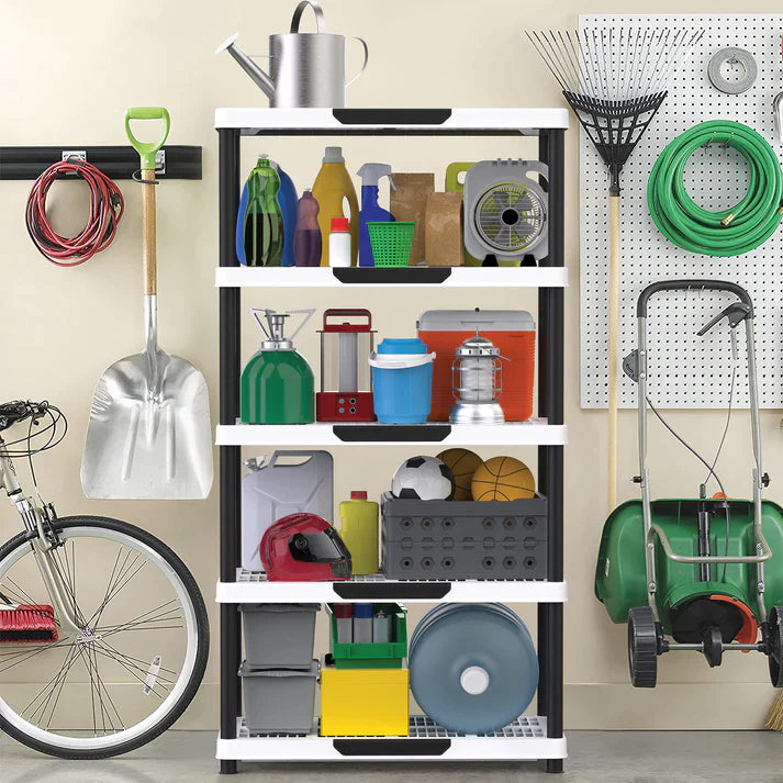 5 Tiers Shelving Storage Rack - Cosmoplast Qatar