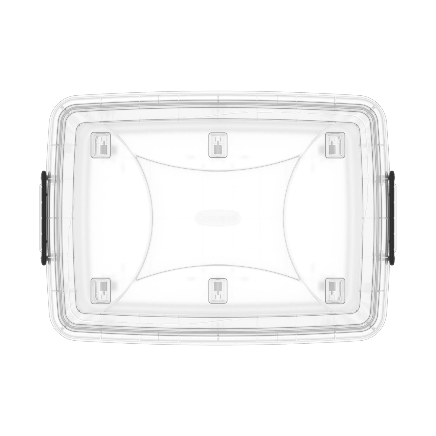 132L Clear Plastic Storage Box with Wheels & Lockable Lid - Cosmoplast Qatar