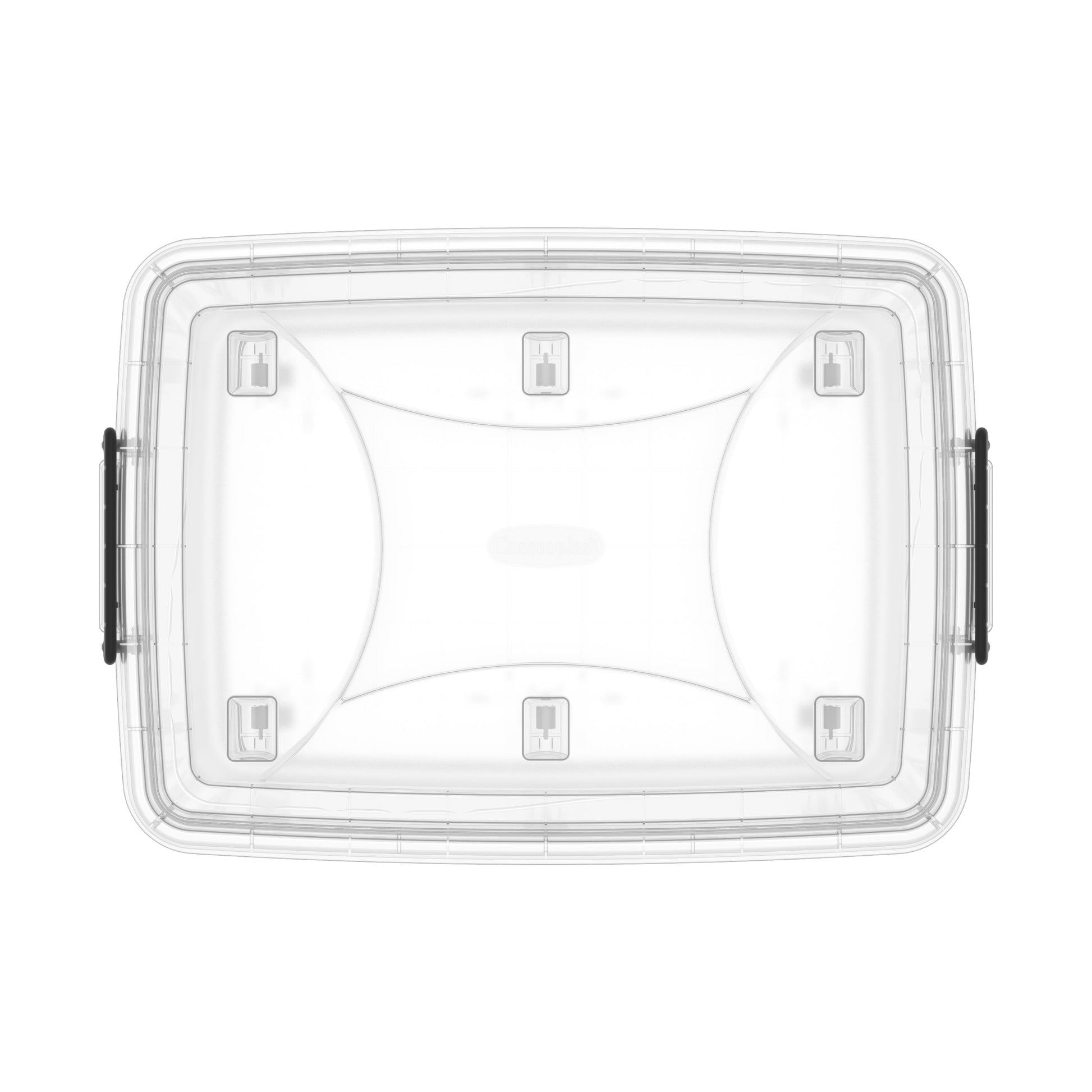 132L Clear Plastic Storage Box with Wheels & Lockable Lid - Cosmoplast Qatar