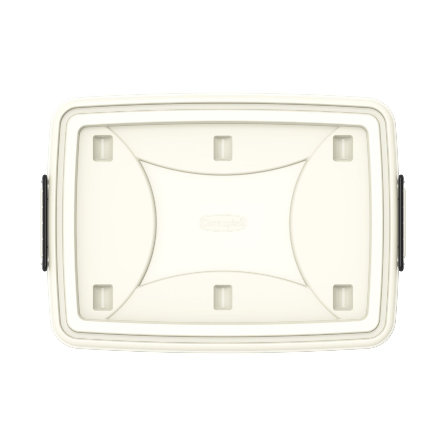 132L Clear Plastic Storage Box with Wheels & Lockable Lid - Cosmoplast Qatar