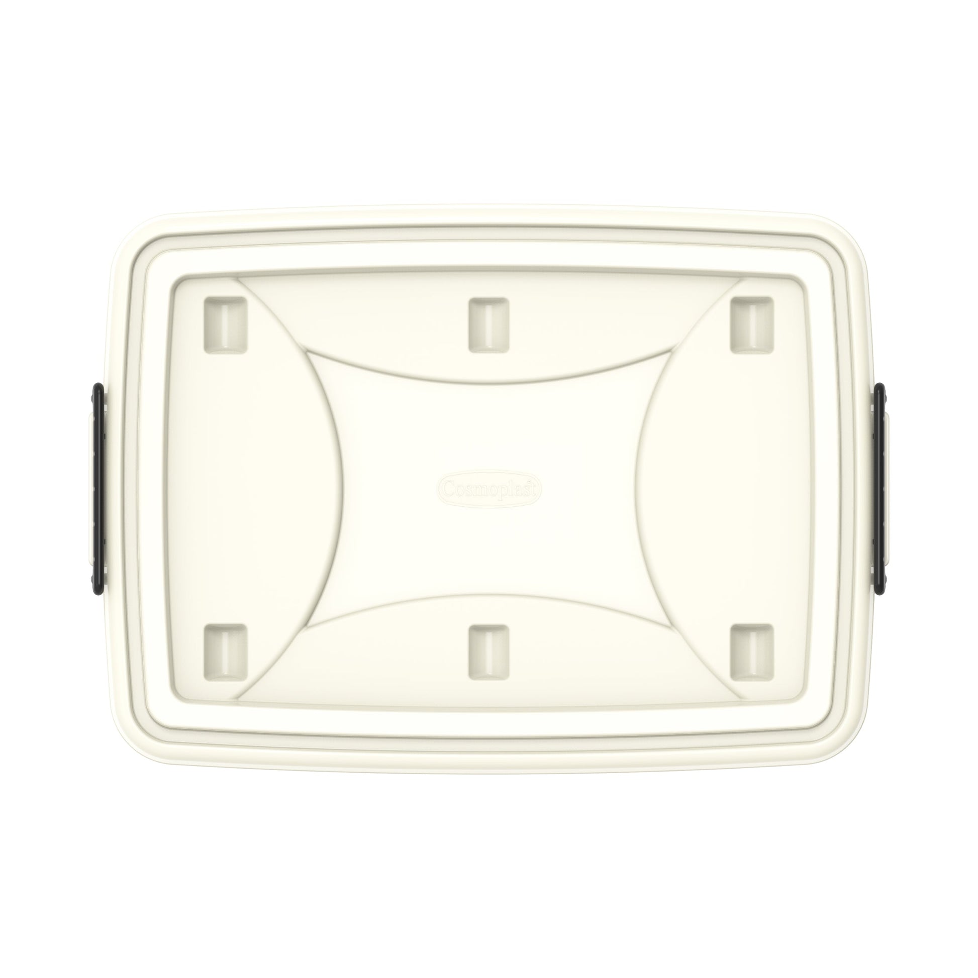 132L Clear Plastic Storage Box with Wheels & Lockable Lid - Cosmoplast Qatar