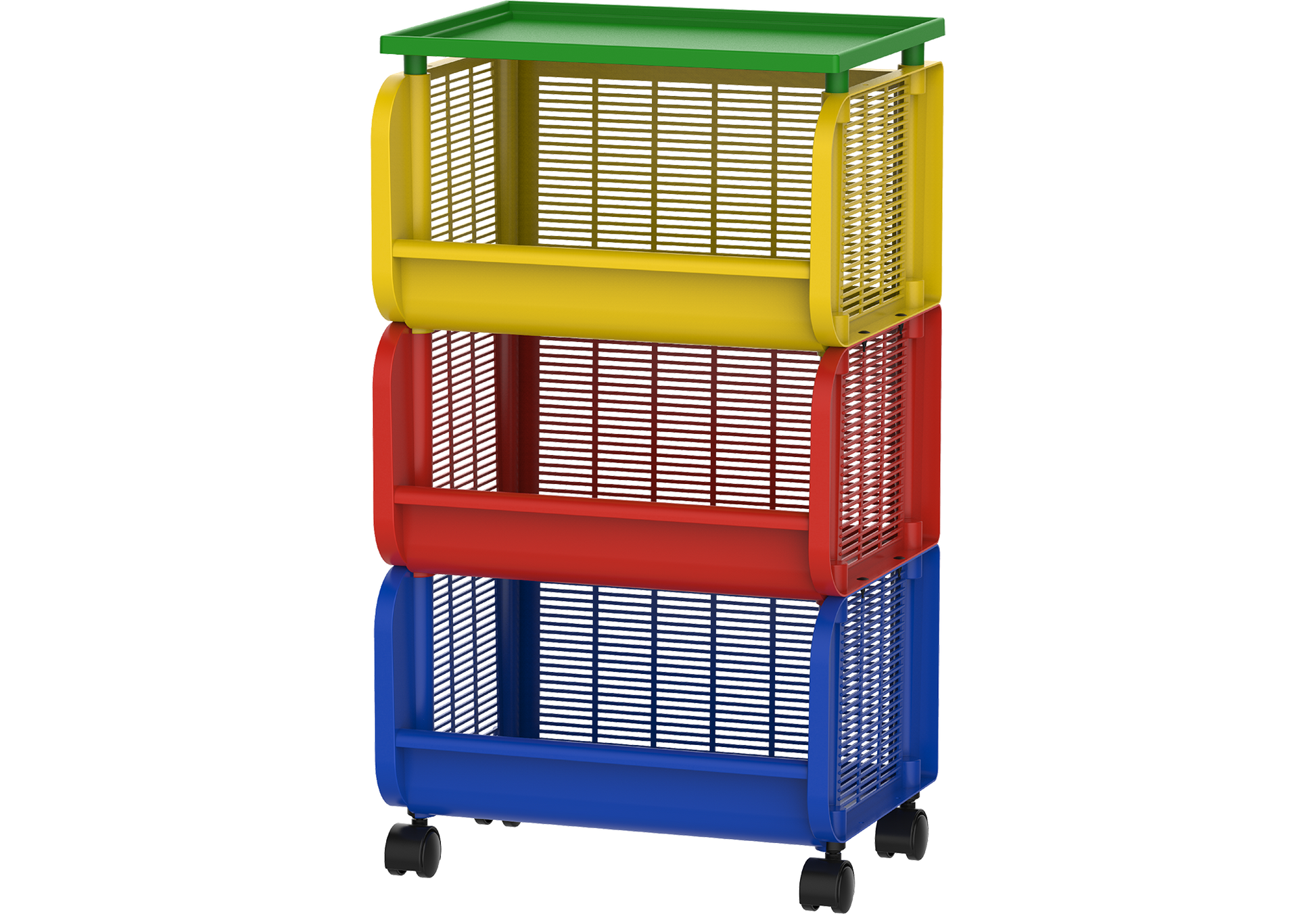 3 Tiers Storage Cart with Wheels - Cosmoplast Qatar