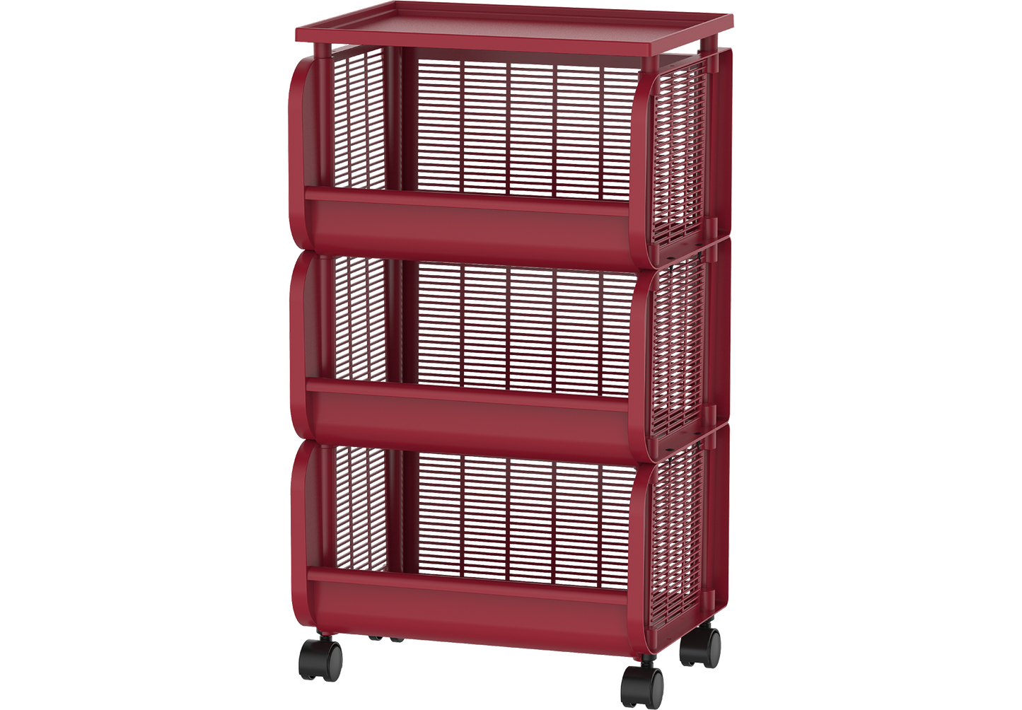 3 Tiers Storage Cart with Wheels - Cosmoplast Qatar