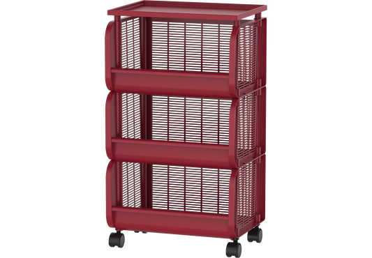3 Tiers Storage Cart with Wheels - Cosmoplast Qatar