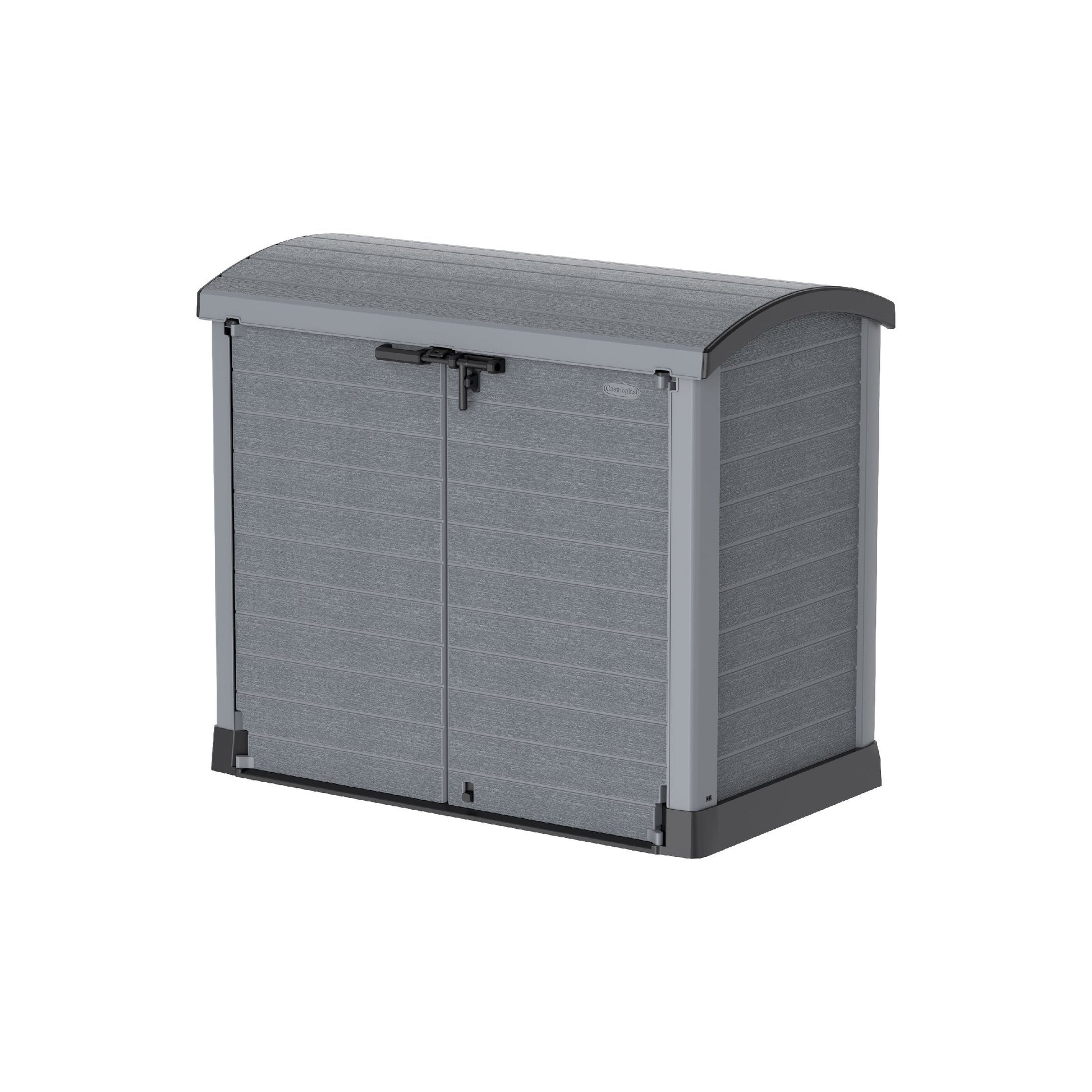 Cedargrain 1200L Small Storage Shed with Arc Lid - Cosmoplast Qatar