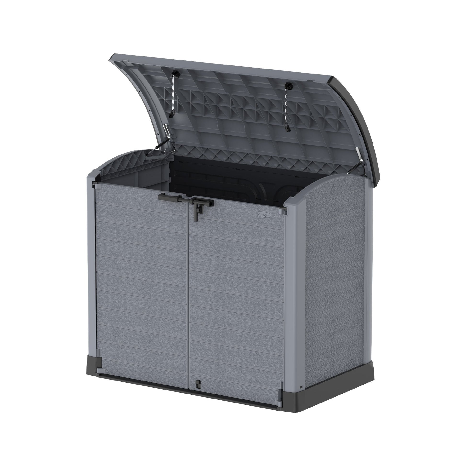 Cedargrain 1200L Small Storage Shed with Arc Lid - Cosmoplast Qatar
