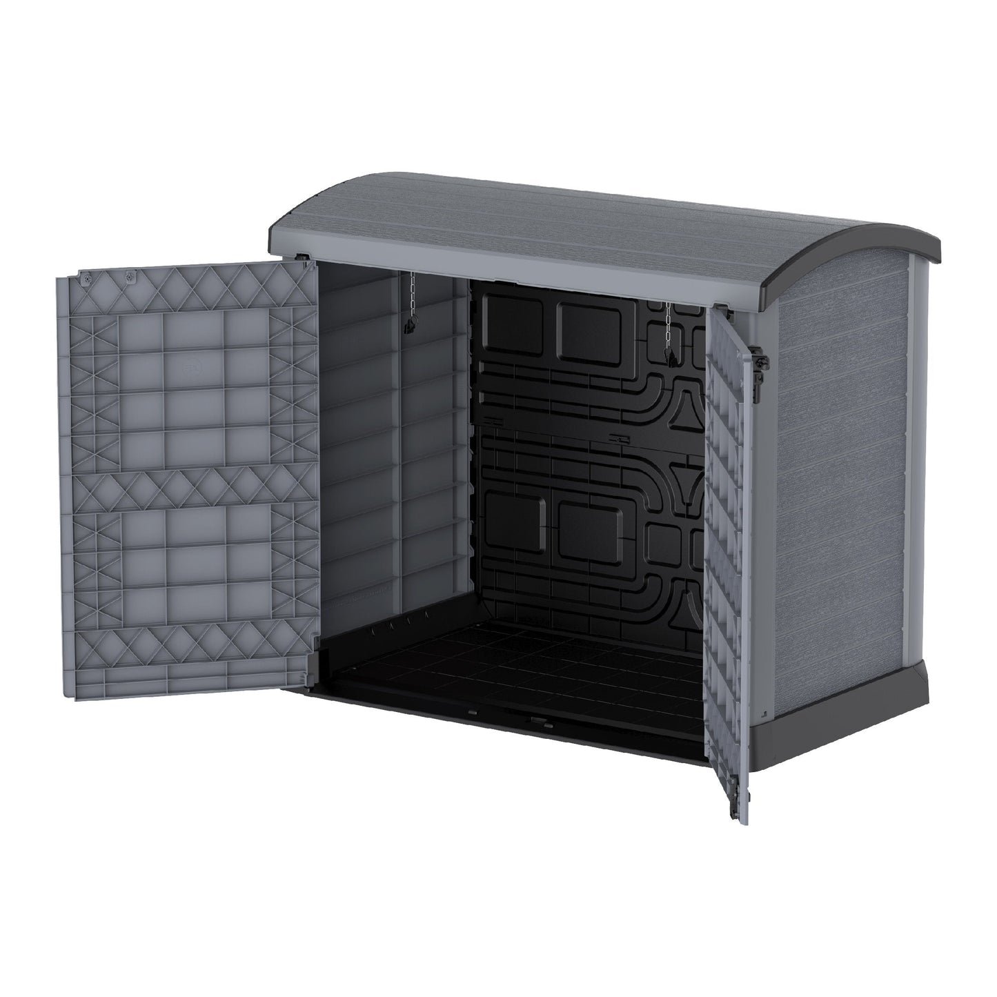 Cedargrain 1200L Small Storage Shed with Arc Lid - Cosmoplast Qatar