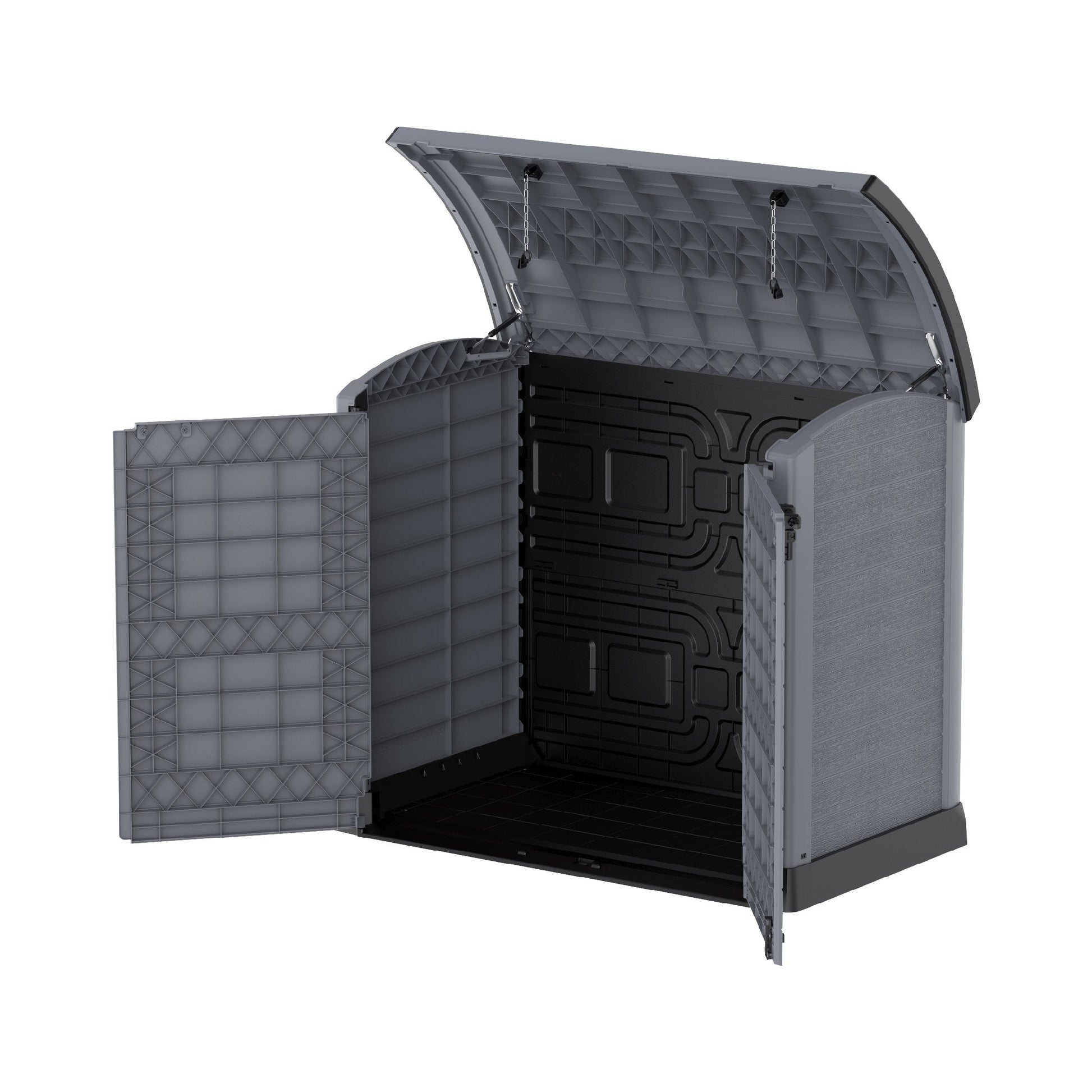 Cedargrain 1200L Small Storage Shed with Arc Lid - Cosmoplast Qatar