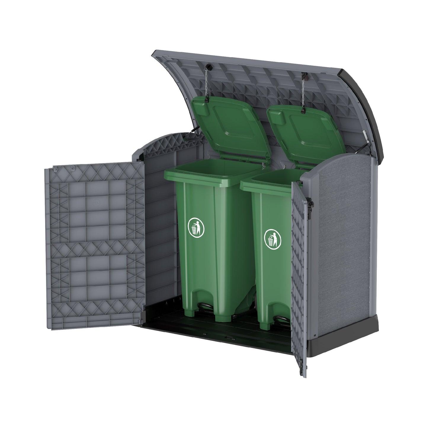 Cedargrain 1200L Small Storage Shed with Arc Lid - Cosmoplast Qatar