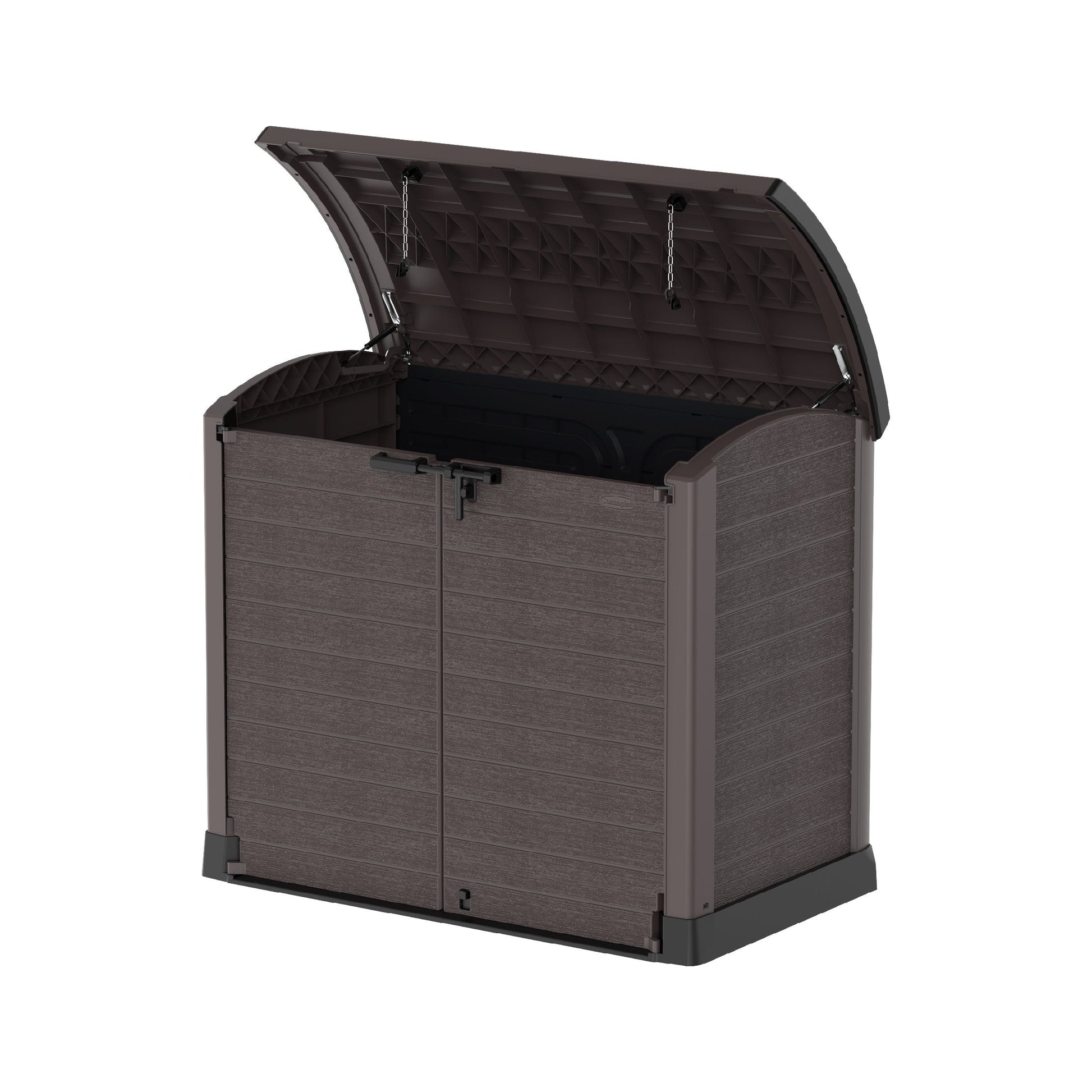 Cedargrain 1200L Small Storage Shed with Arc Lid - Cosmoplast Qatar