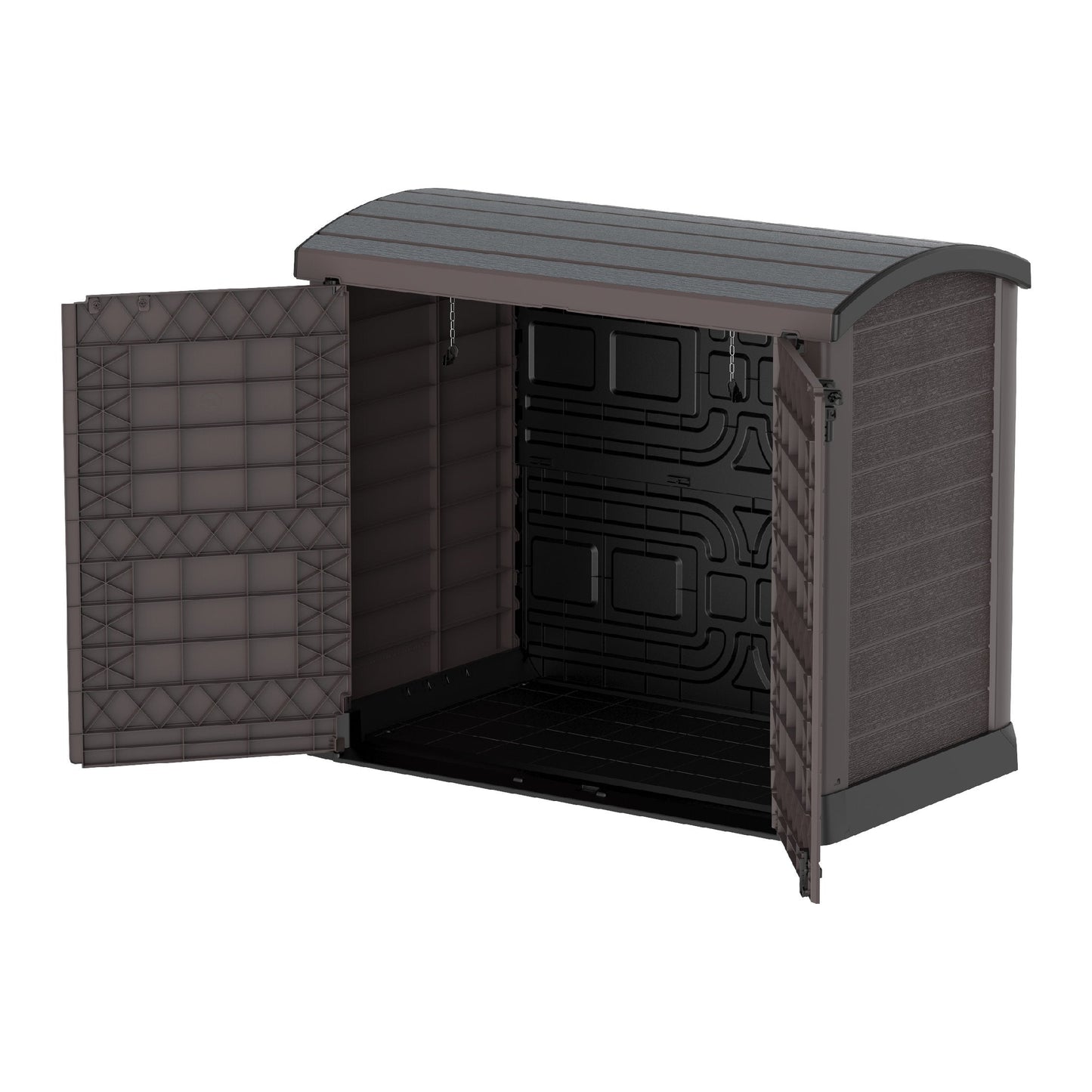 Cedargrain 1200L Small Storage Shed with Arc Lid - Cosmoplast Qatar