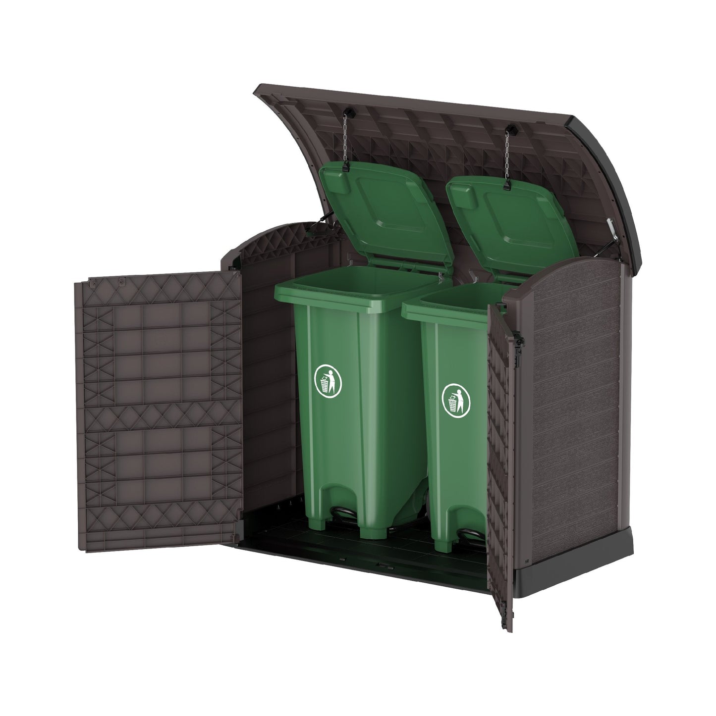 Cedargrain 1200L Small Storage Shed with Arc Lid - Cosmoplast Qatar